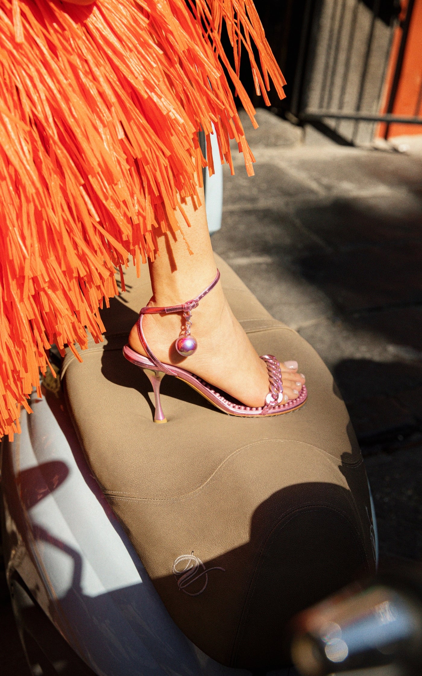 Dot Lounge Metallized Sandals