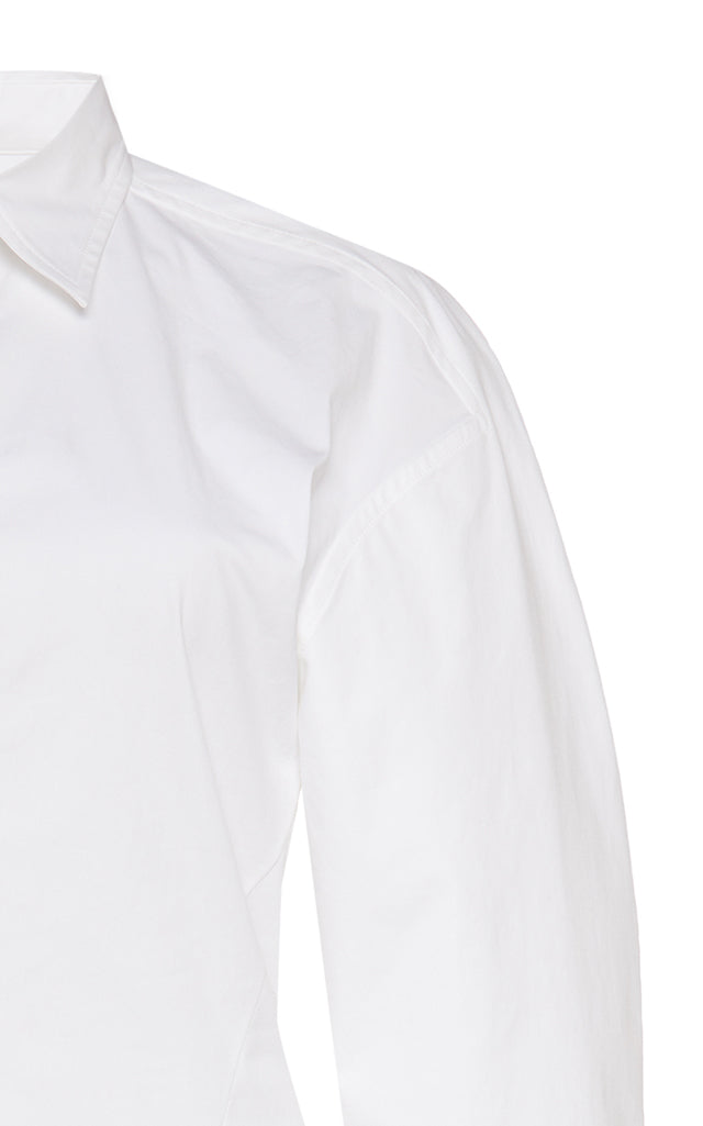 Stretch Poplin Shirt Dress