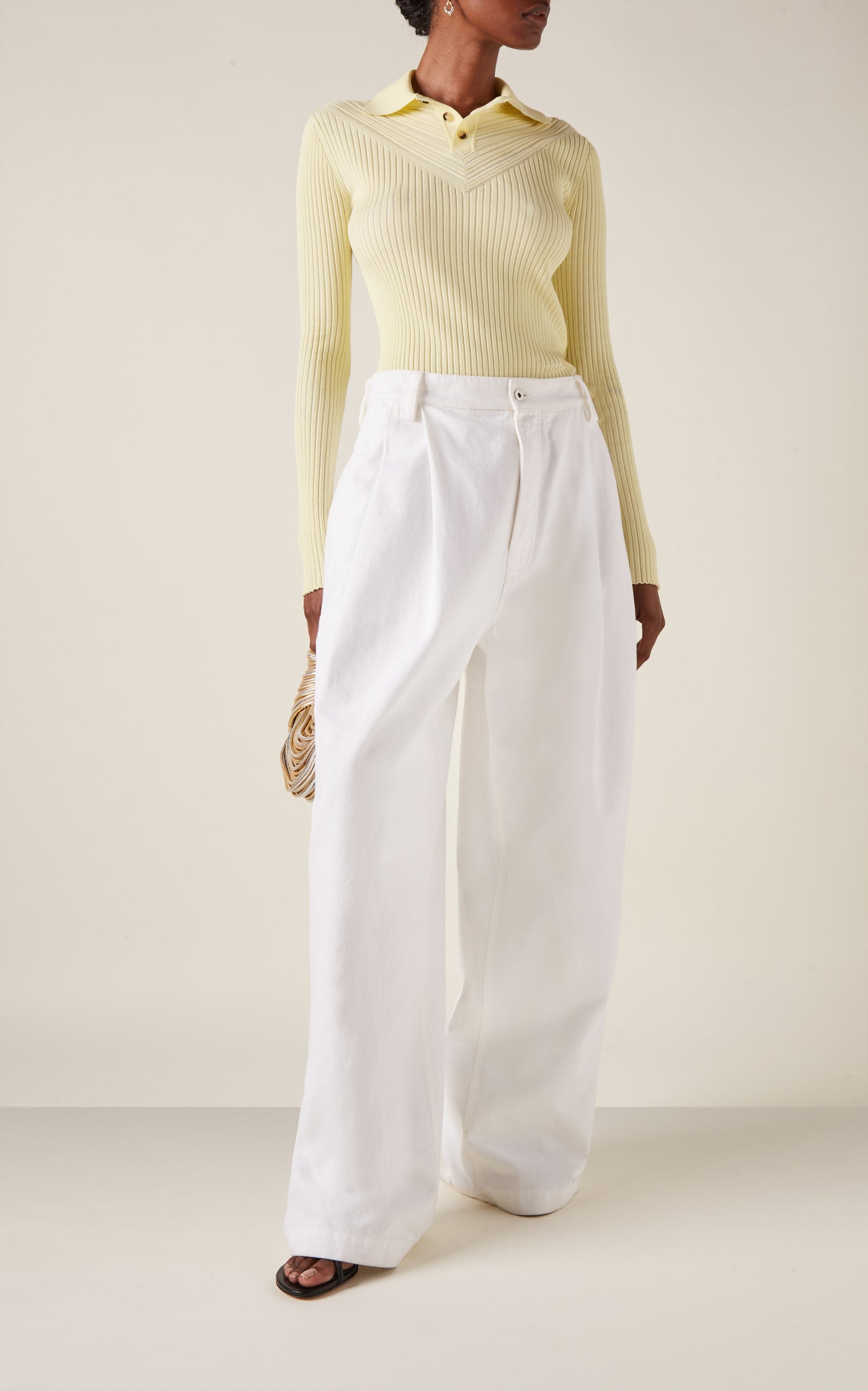 Ribbed Cotton-Blend Polo Shirt