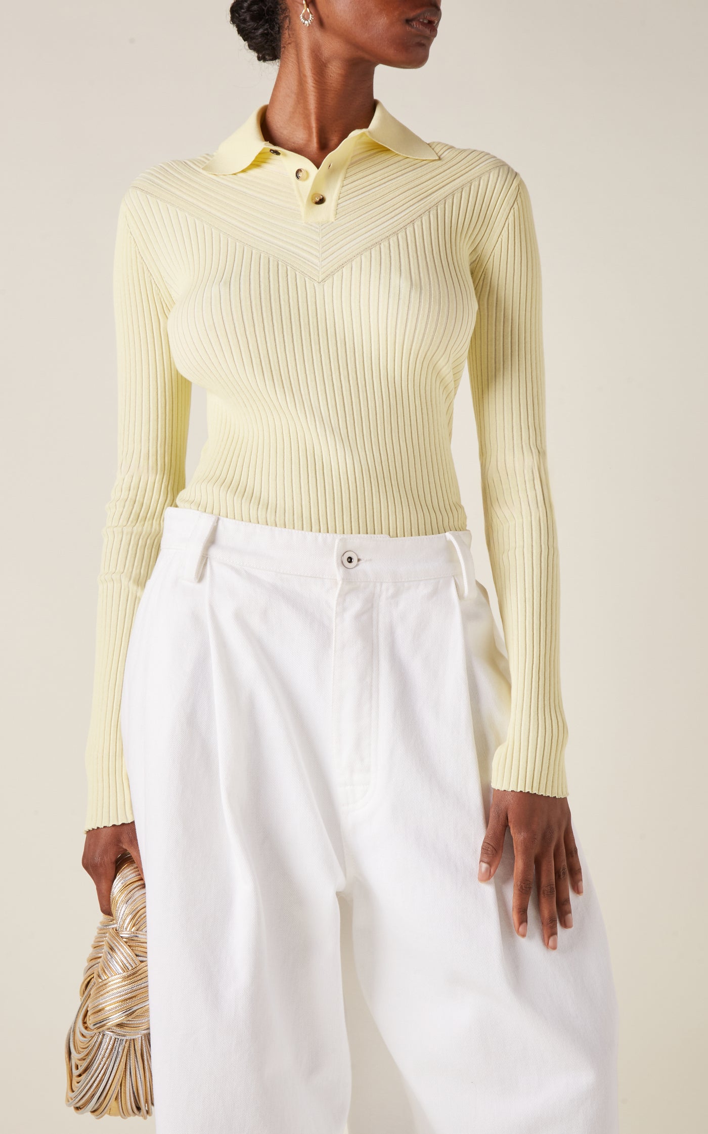 Ribbed Cotton-Blend Polo Shirt