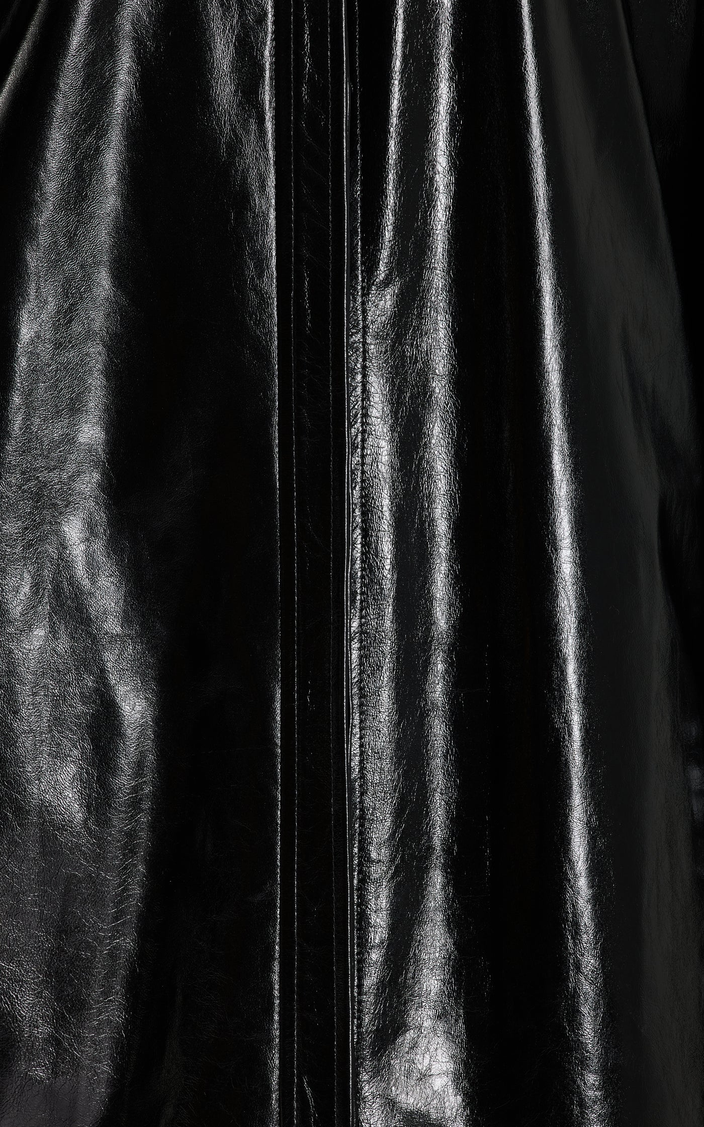 The Adelle Glazed Leather Midi Dress