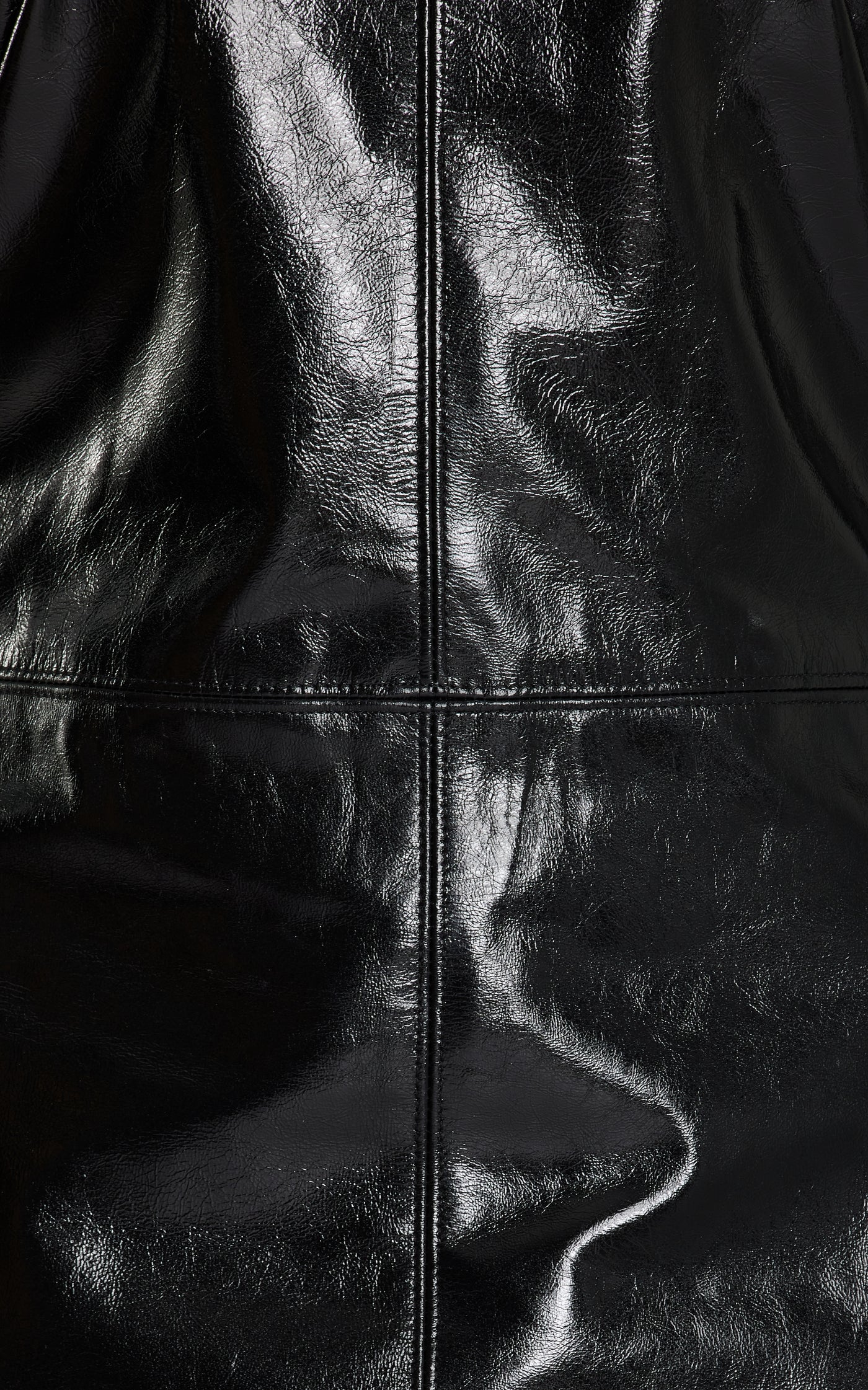 The Audrey Glazed Leather Column Dress