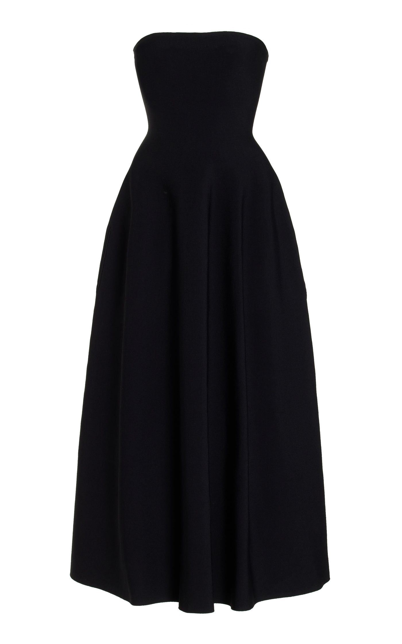 Berry Strapless Knit Midi Dress