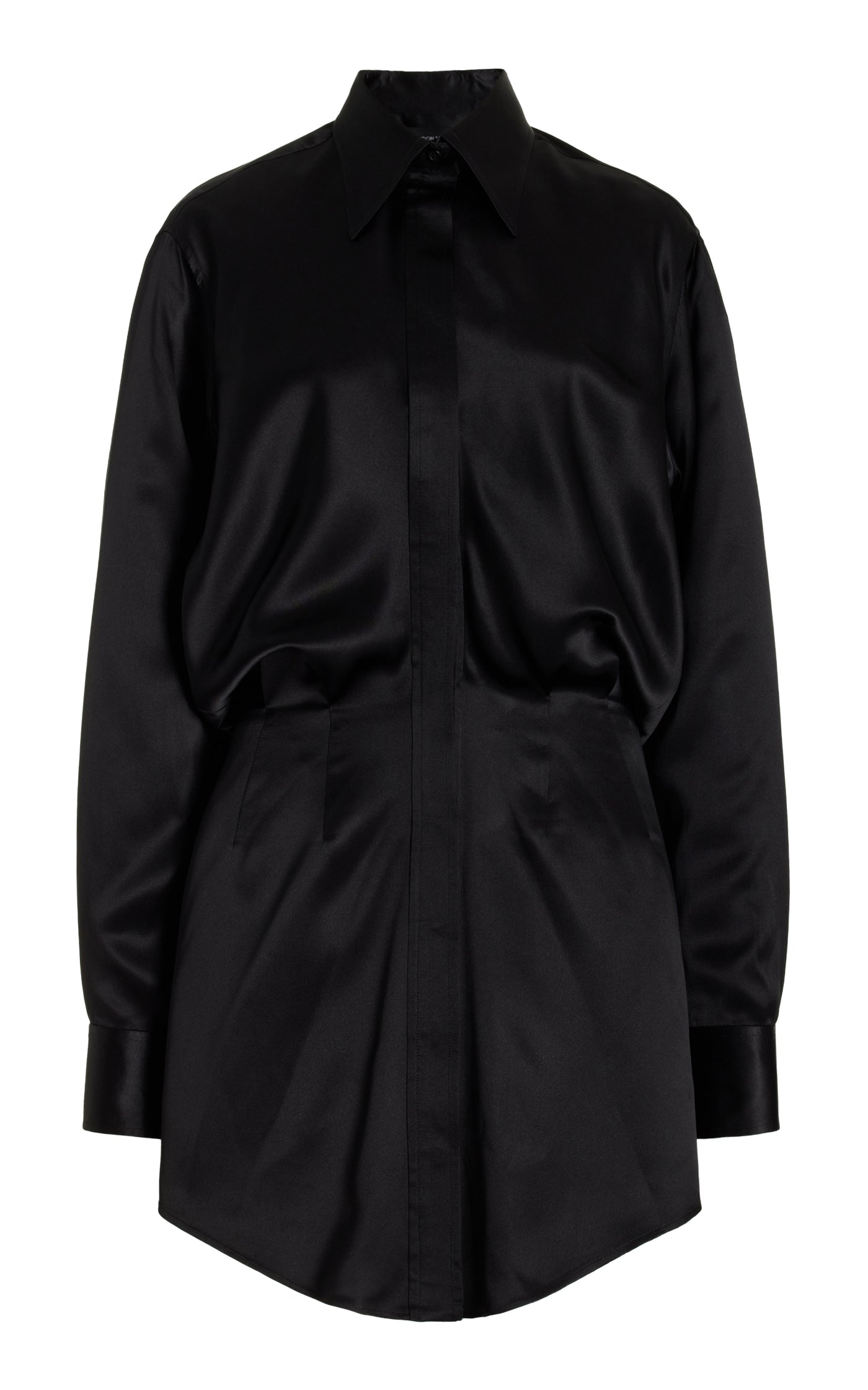 The Vera Silk Mini Shirt Dress