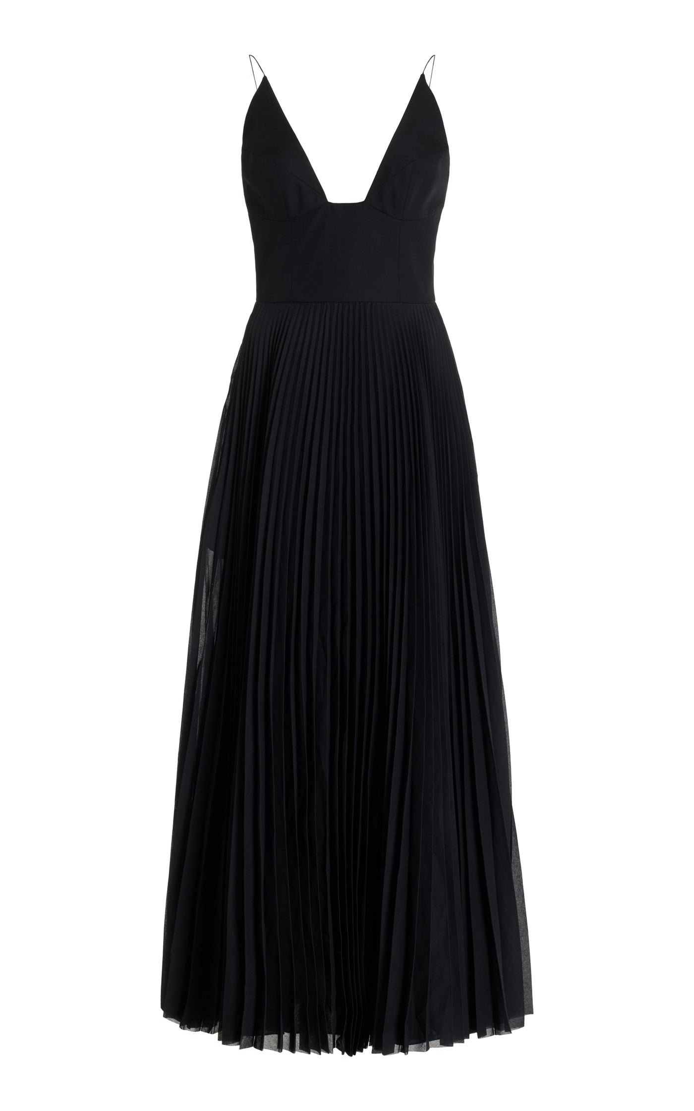 Wesley Pleated Silk-Cotton Maxi Dress