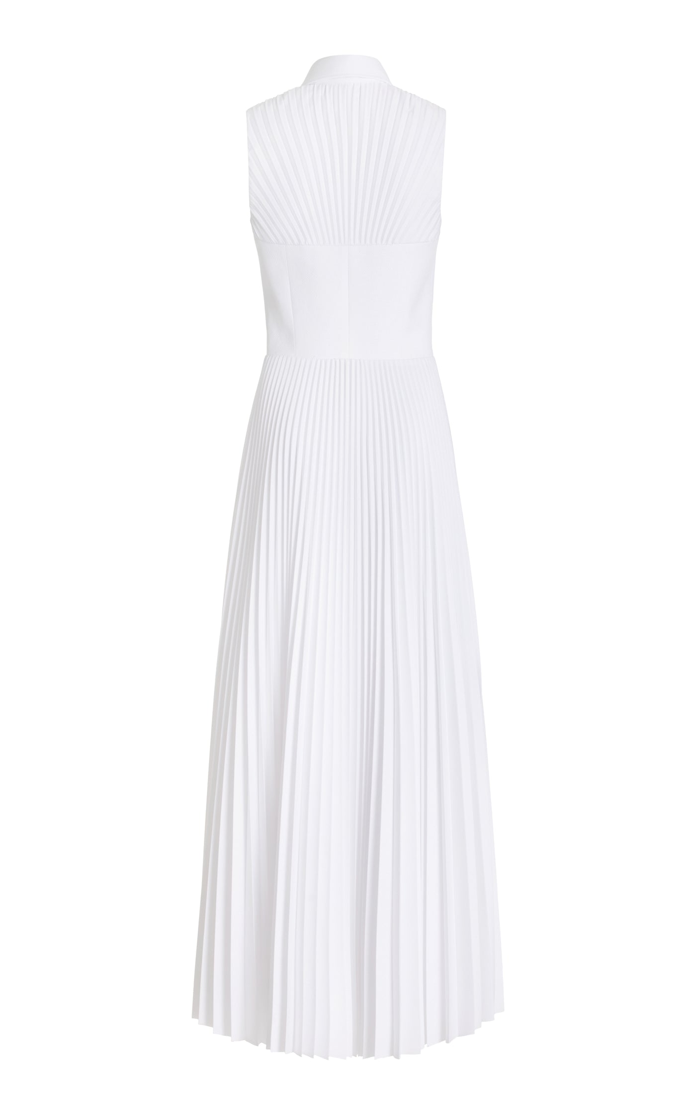 The Alston Pleated Bustier Cotton Maxi Dress