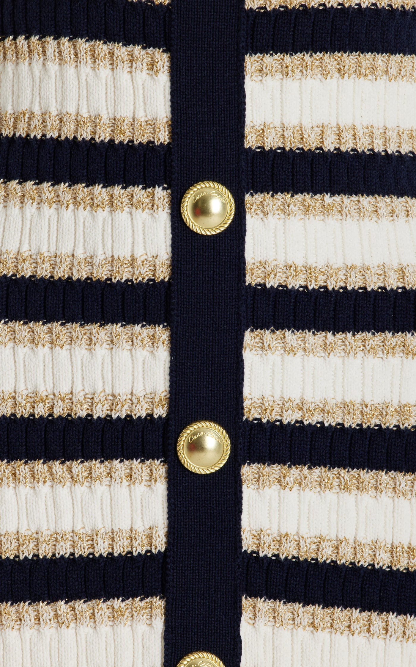 Nicole Striped Metallic-Cotton Knit Mini Dress