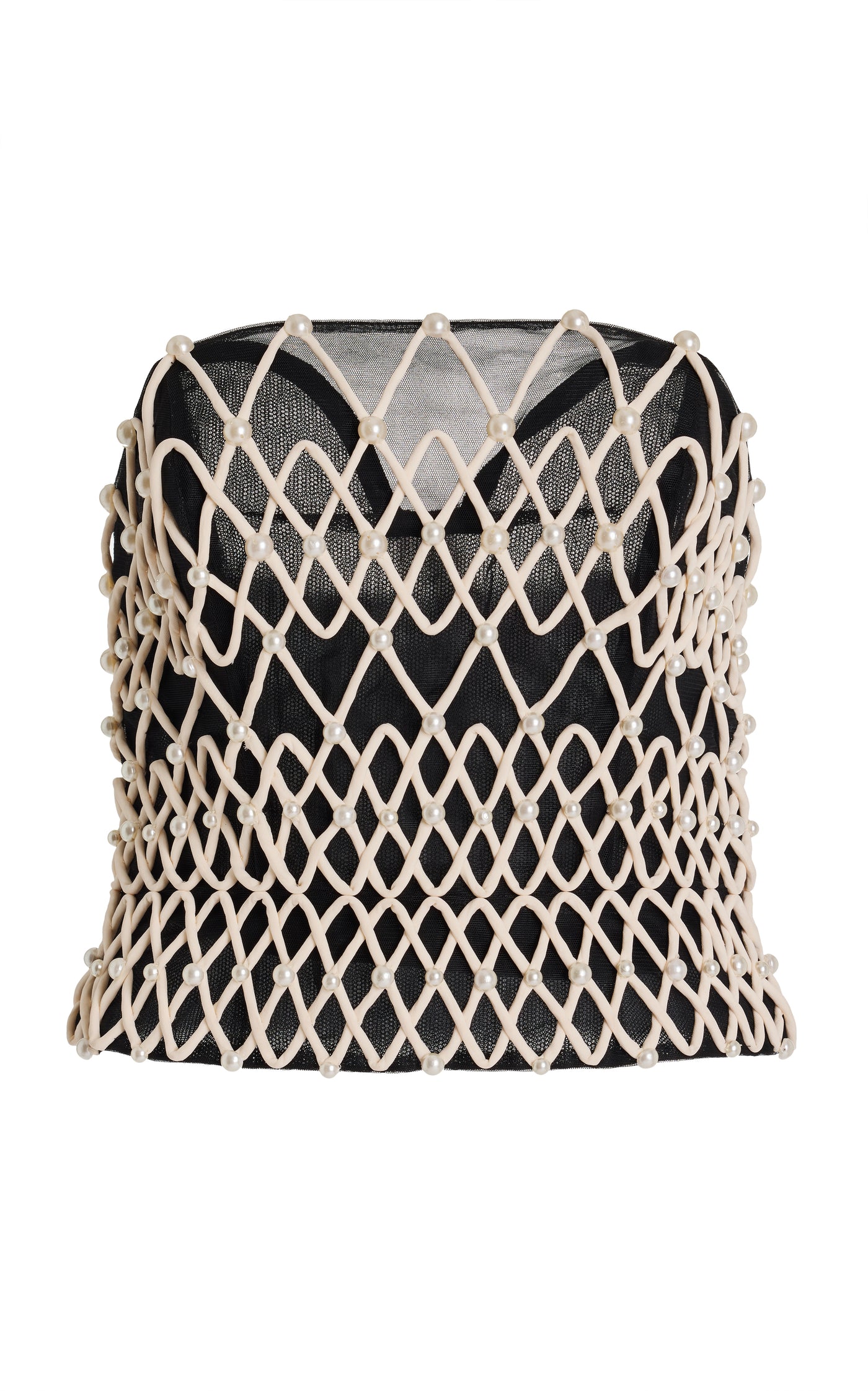 Exclusive Embroidered Strapless Bustier Top