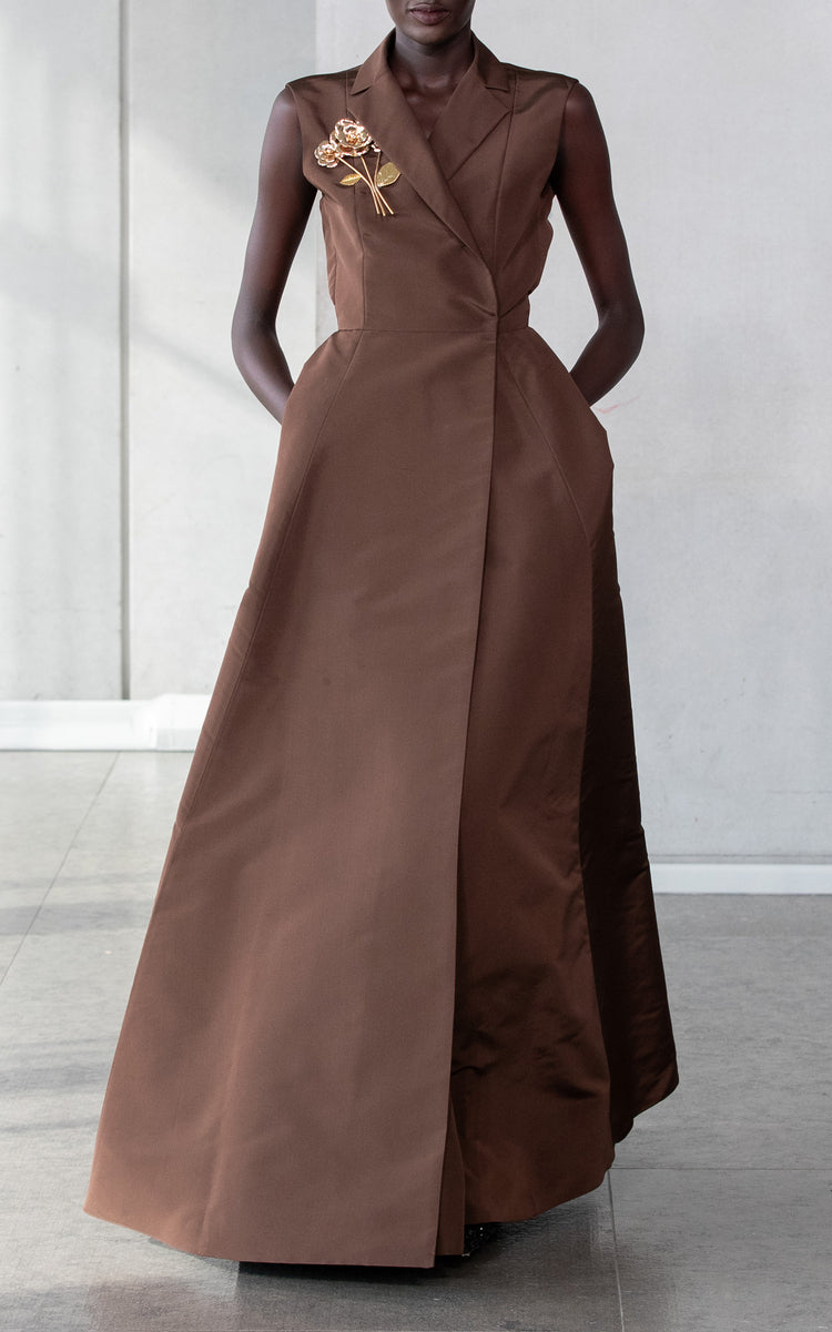 Silk Trench Gown