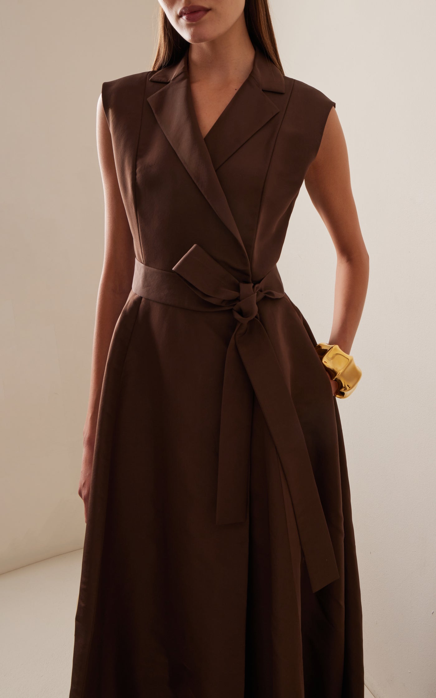 Silk Trench Gown