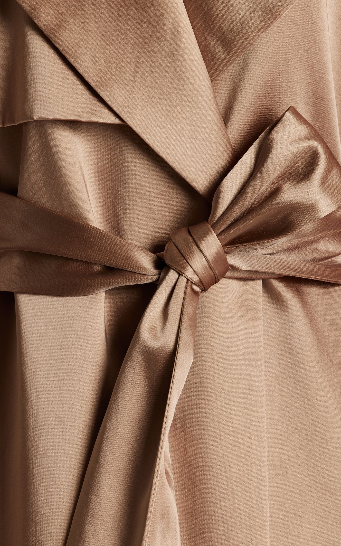 Belted Satin Trench Coat
