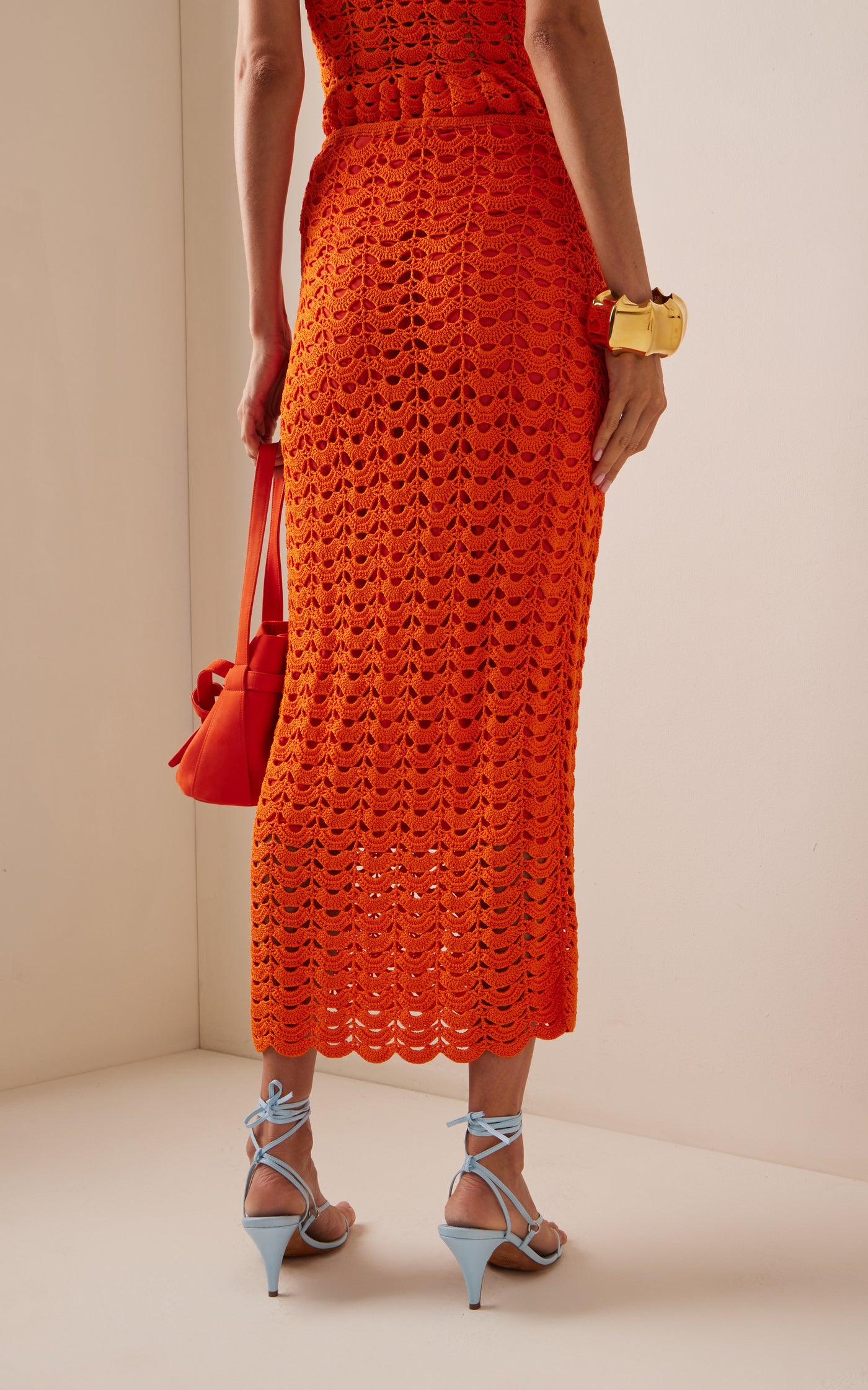Crocheted Midi Skirt
