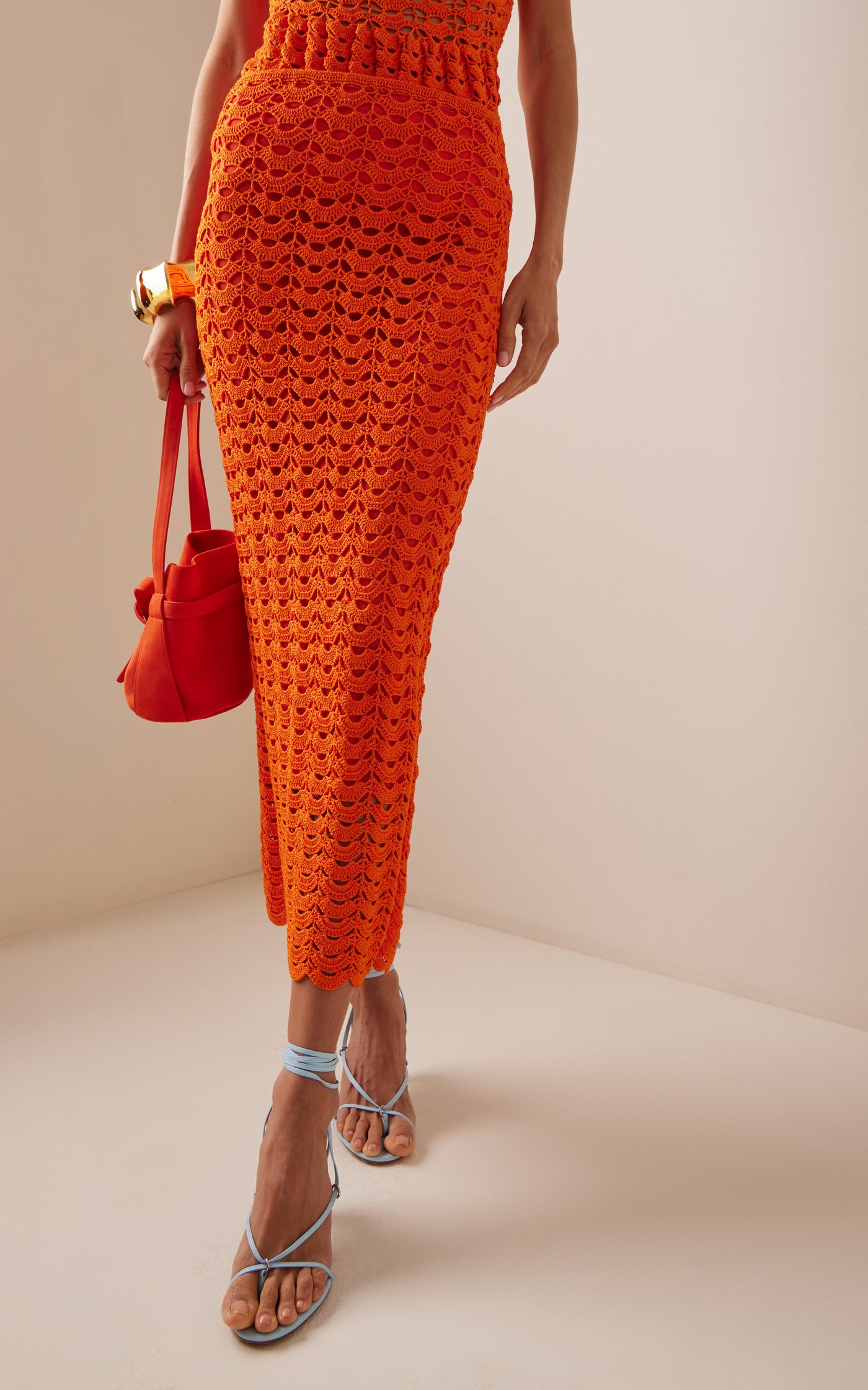 Crocheted Midi Skirt
