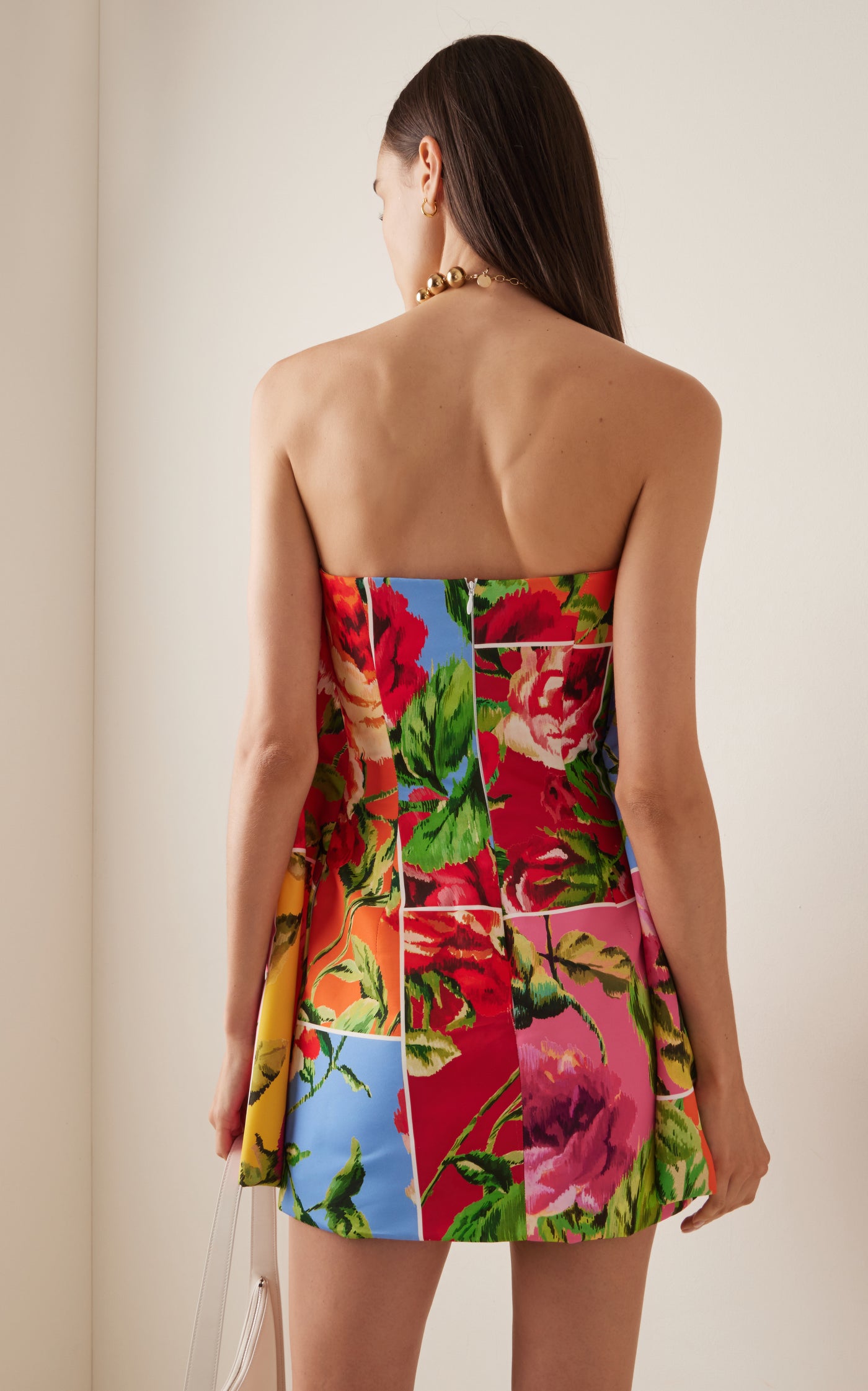 Pleated Strapless Mini Dress