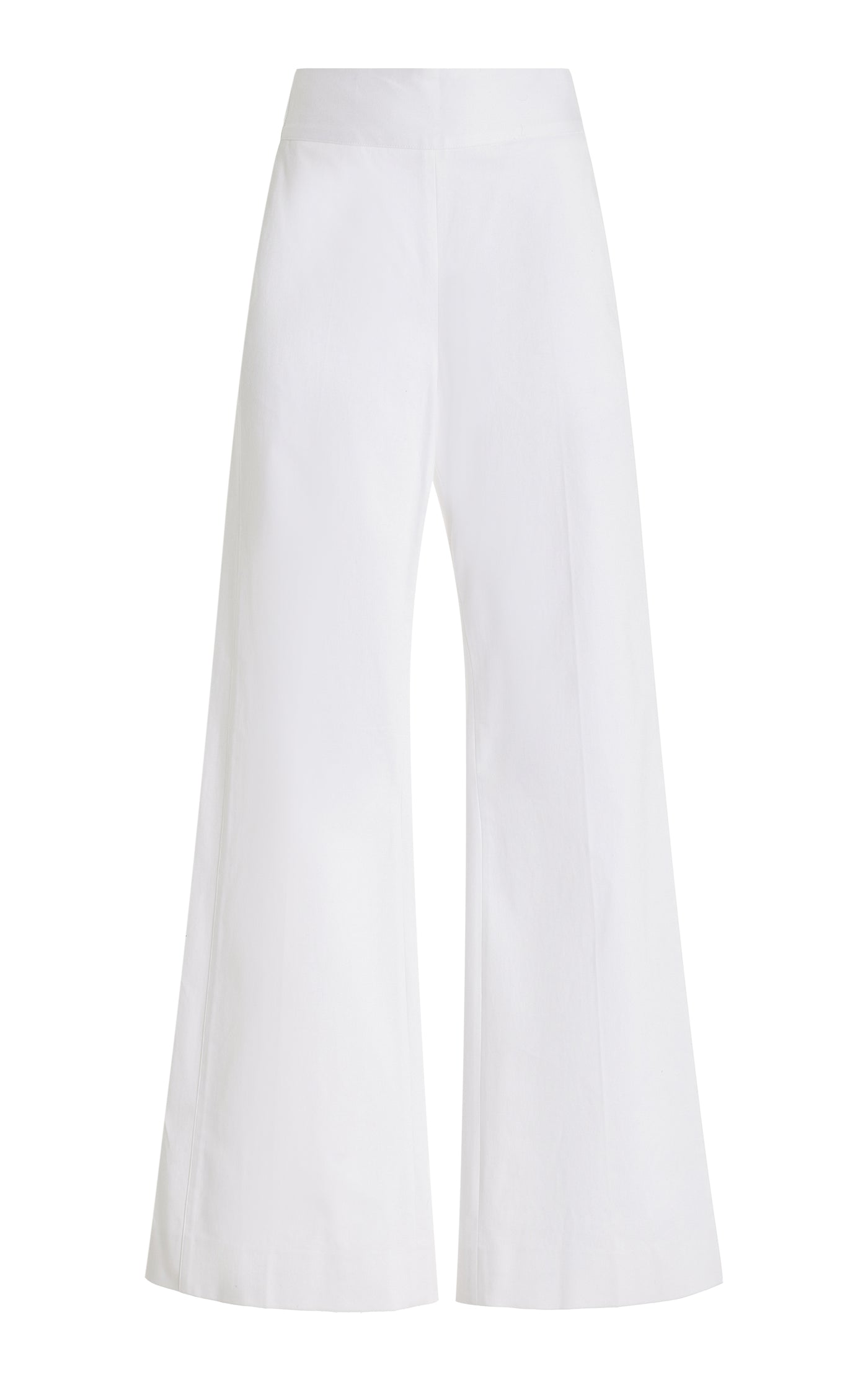Cropped Cotton-Blend Wide-Leg Pants