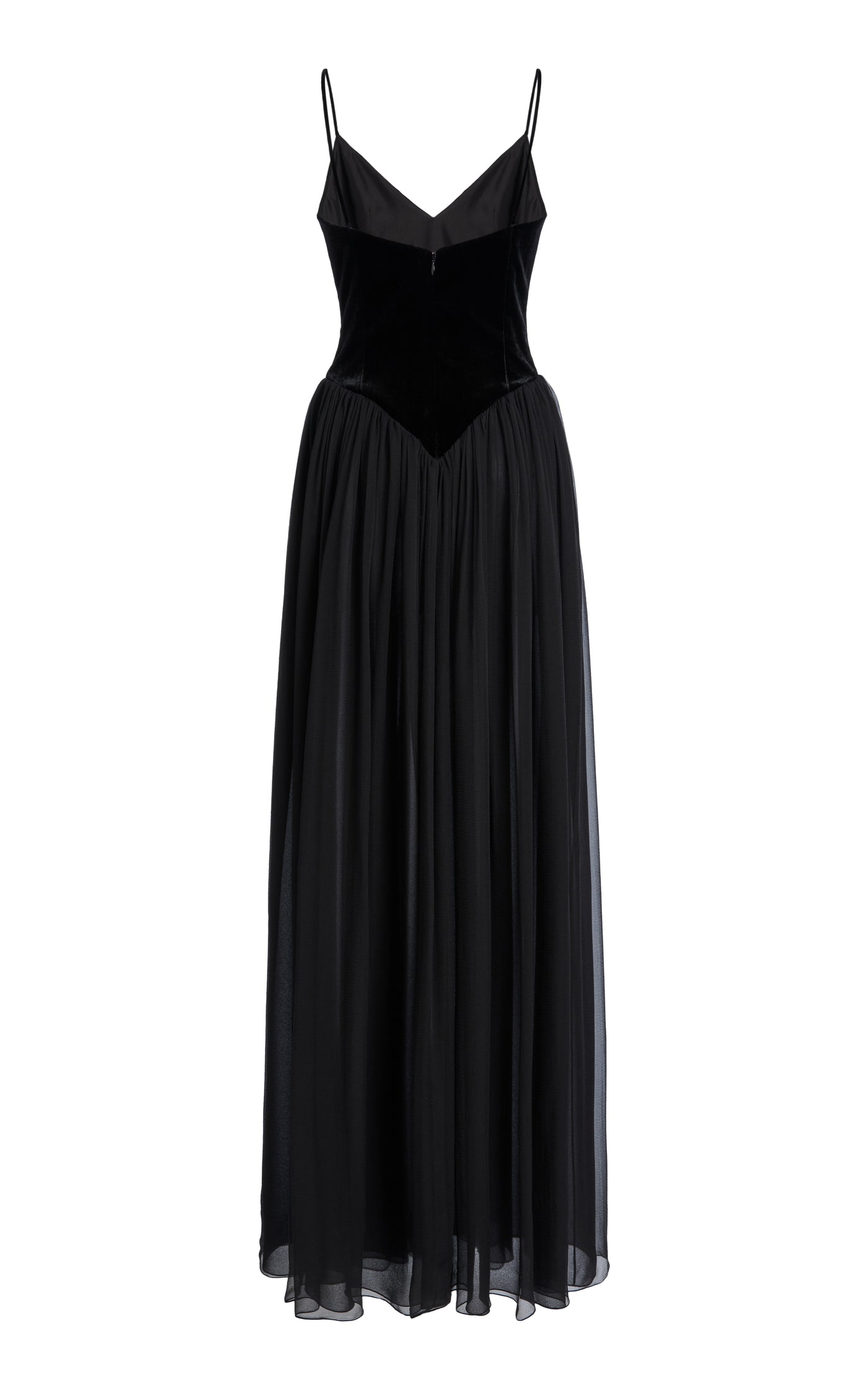 Velvet Silk-Blend Maxi Dress