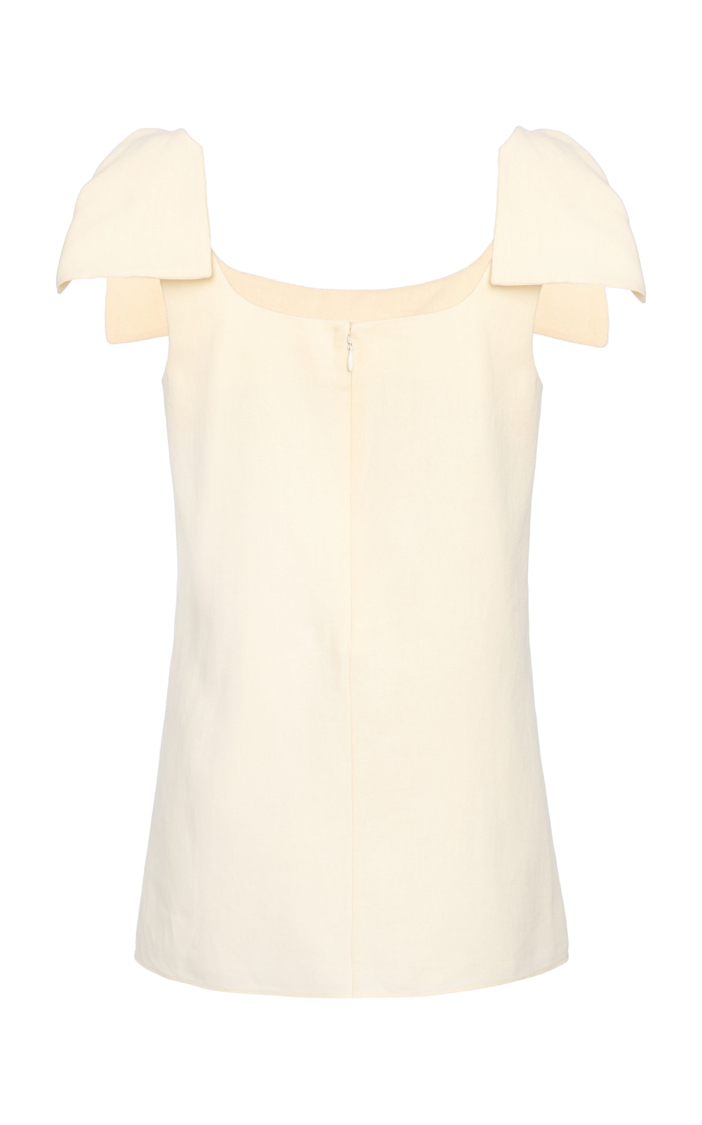 Tie-Detailed Linen-Canvas Tank Top