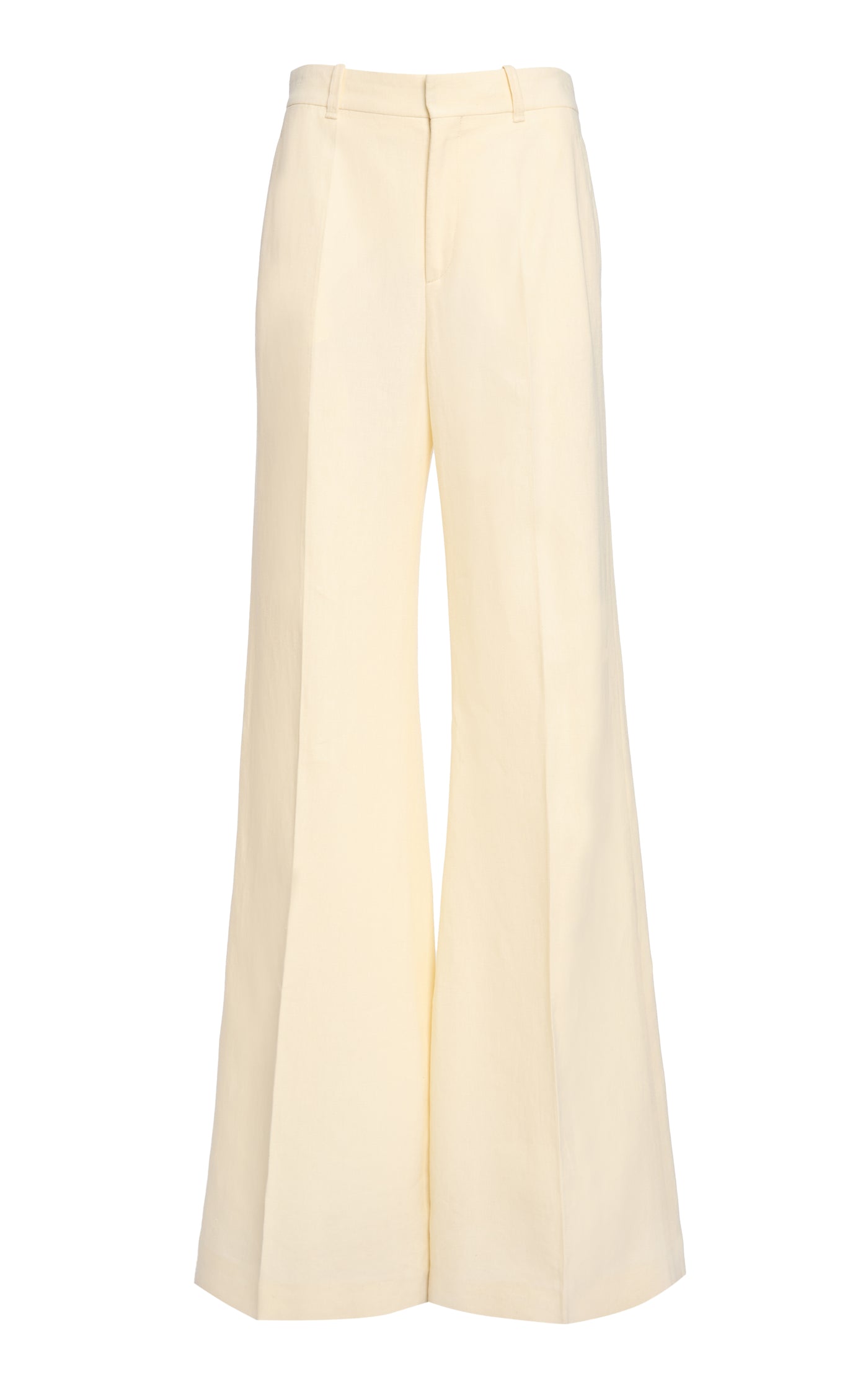 Linen-Canvas Wide-Leg Pants