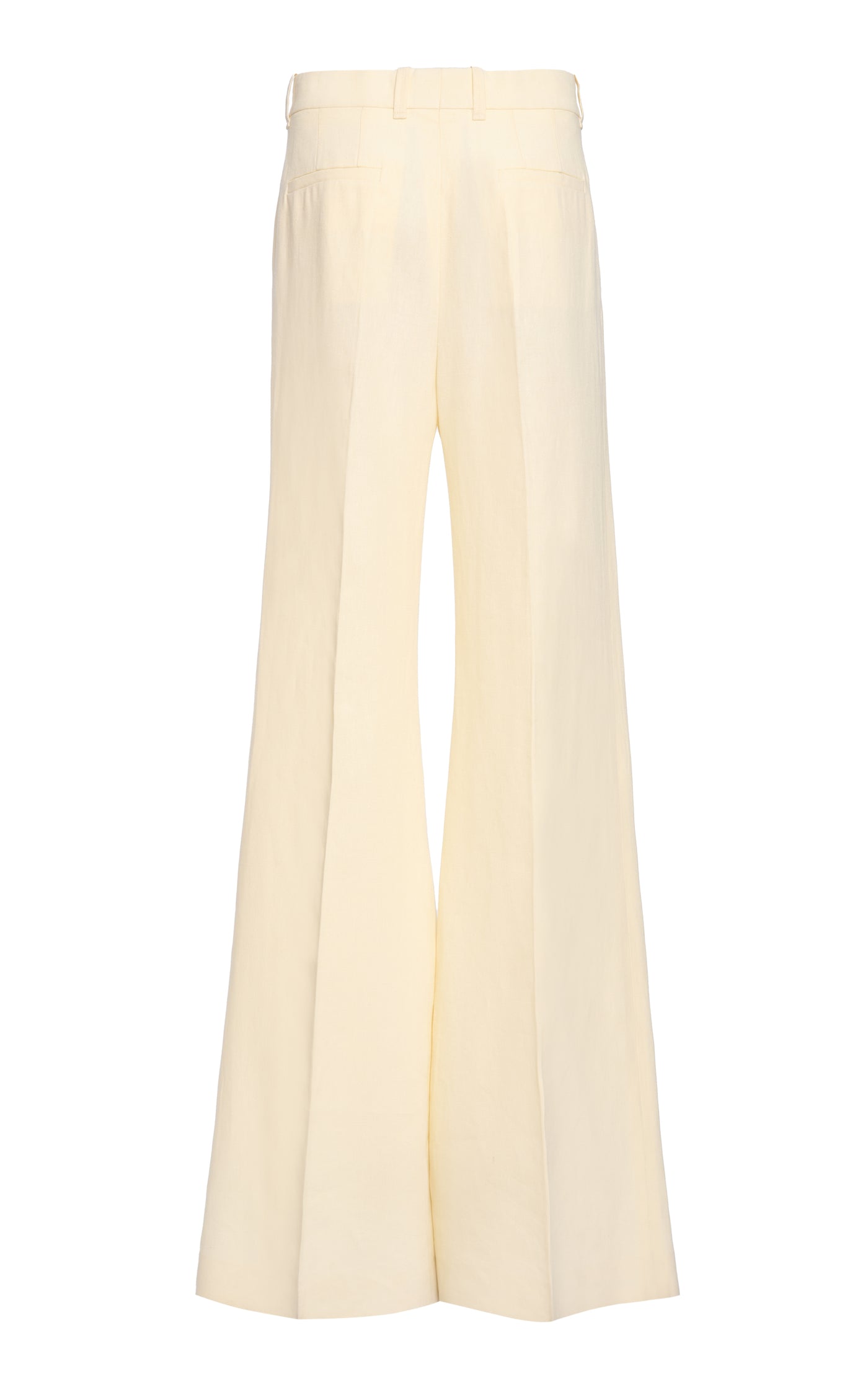 Linen-Canvas Wide-Leg Pants