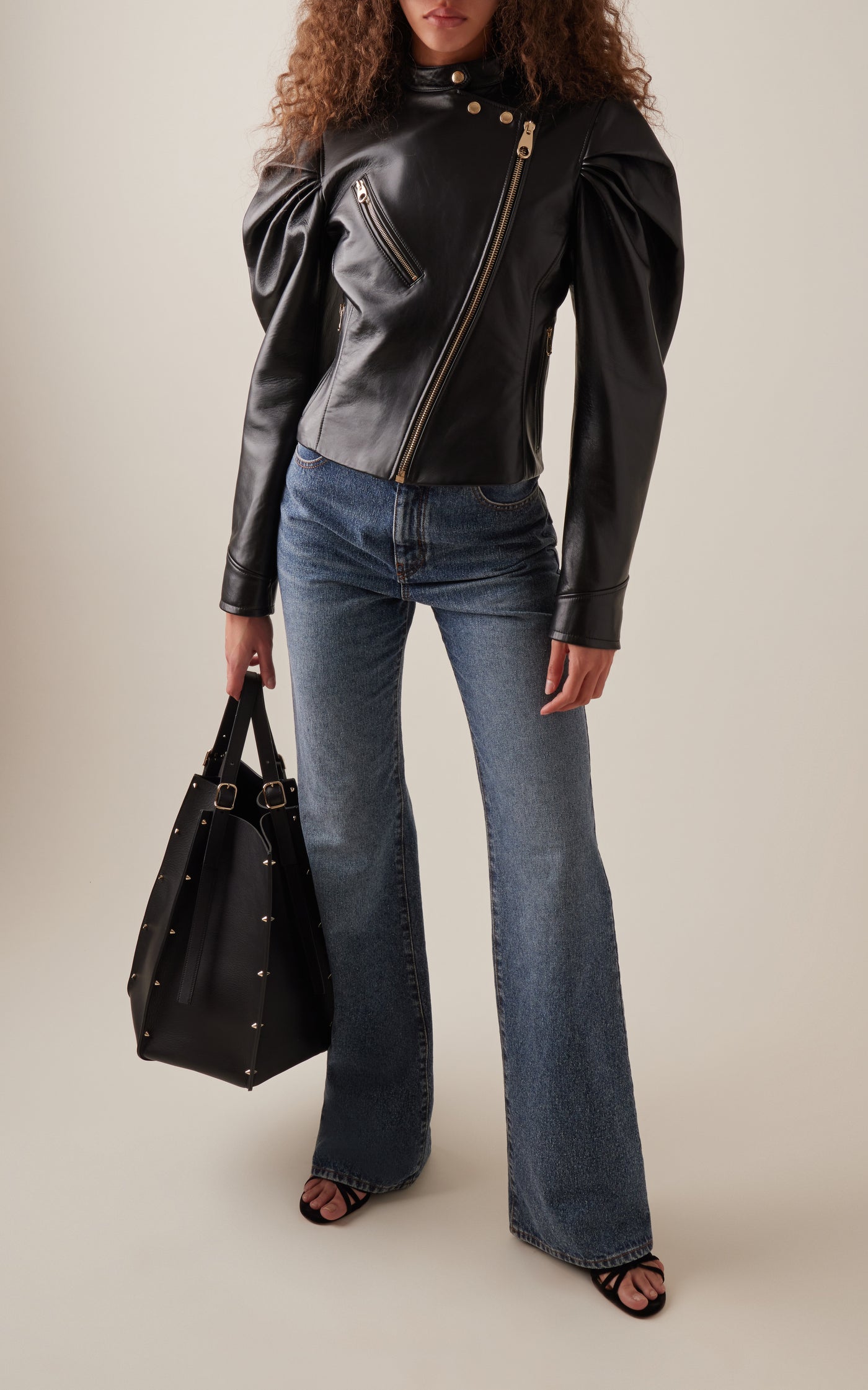 Mid-Rise Cotton-Hemp Bootcut Jeans