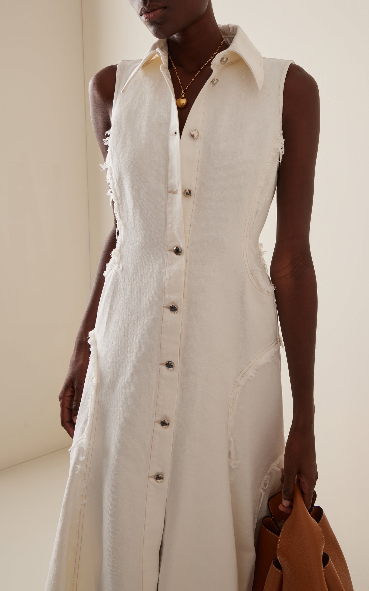 Recycled Cotton-Hemp Denim Midi Dress