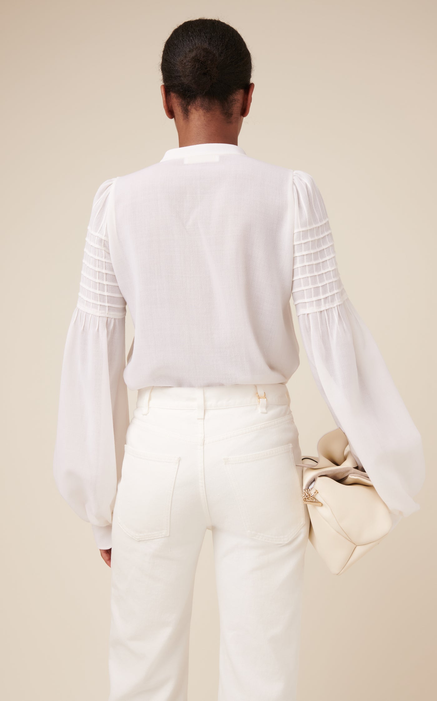 Tie-Front Wool Shirt