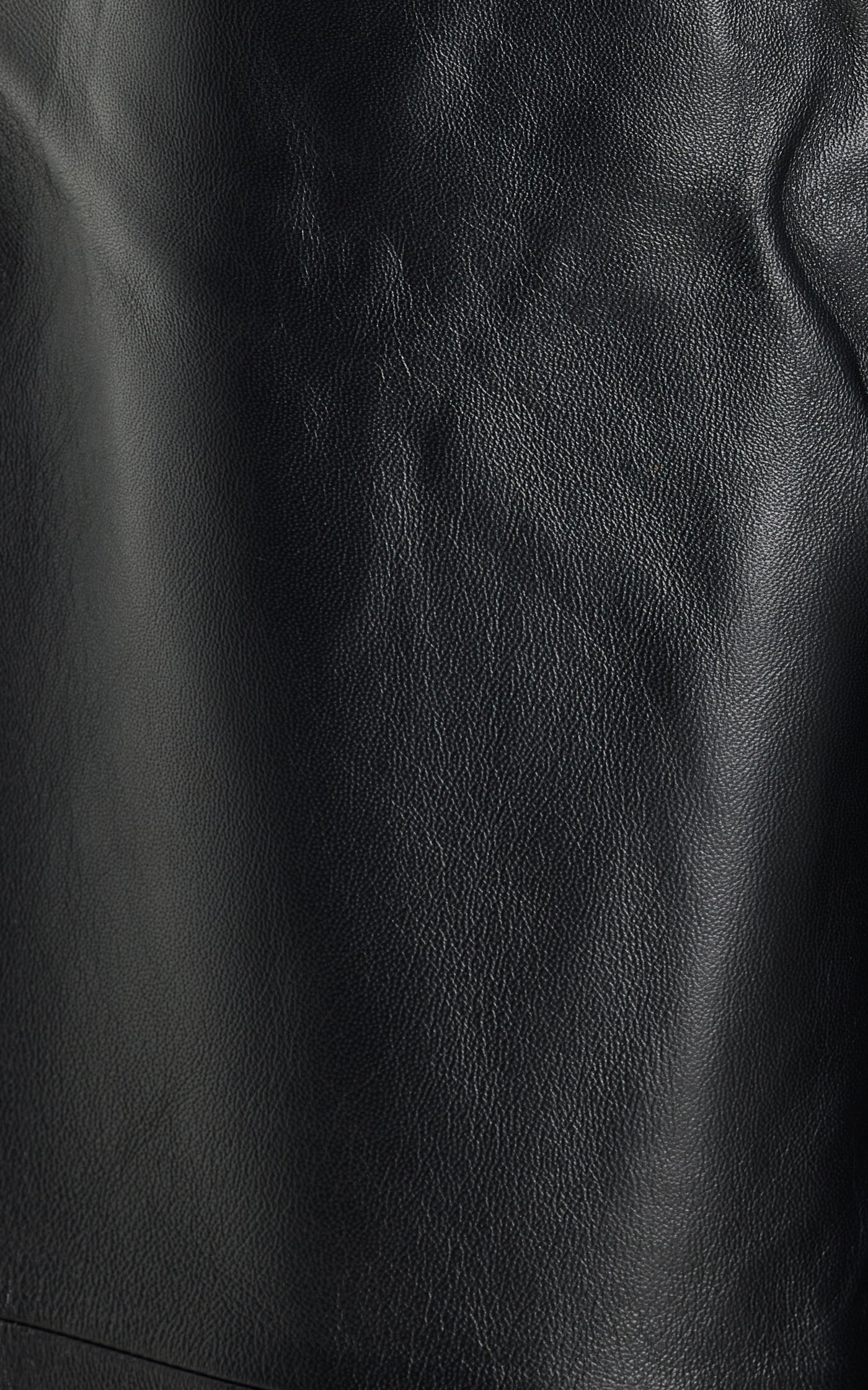 High-Rise Curved-Seam Leather Pants