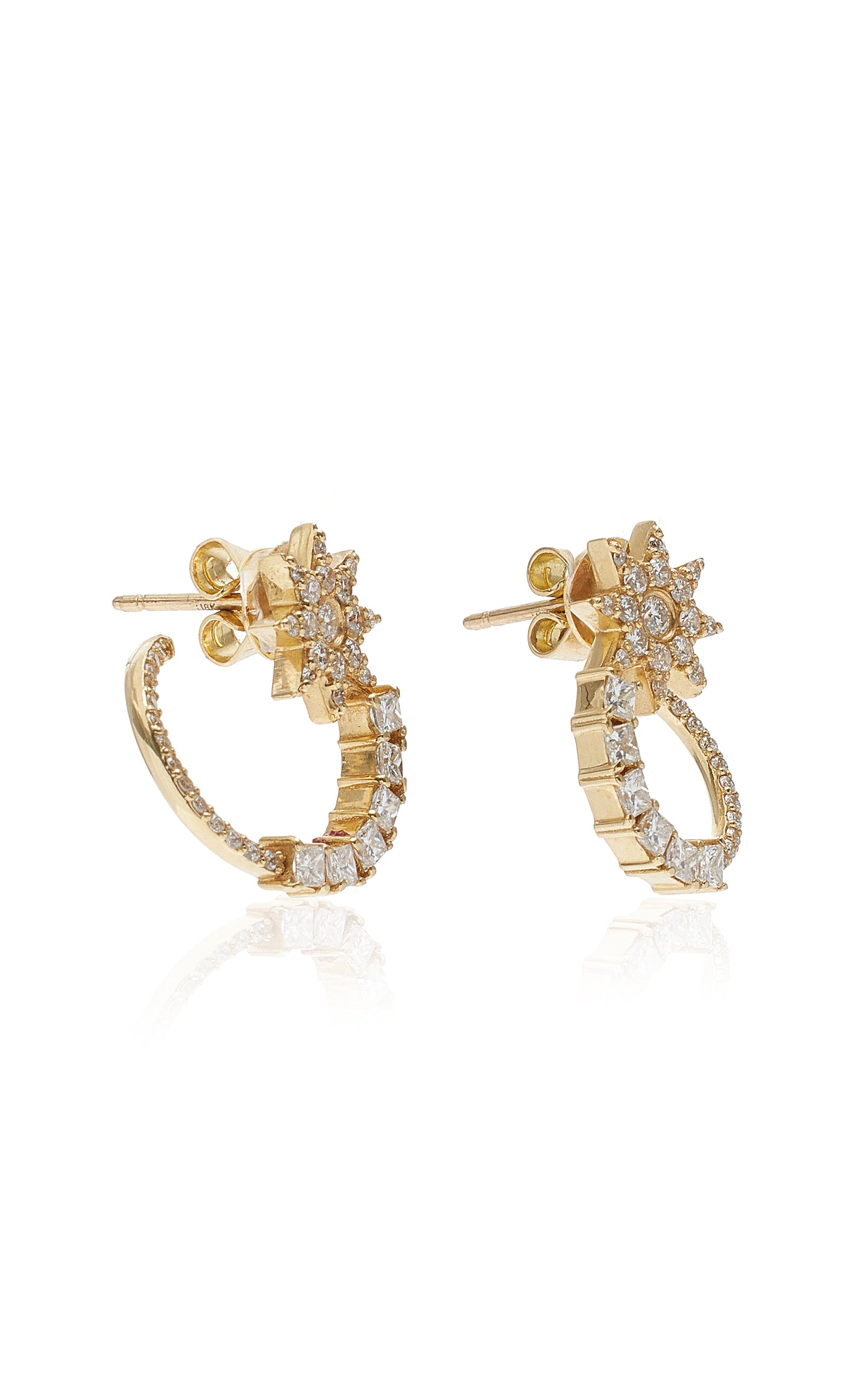 Shooting Star 18K Yellow Gold Diamond Earrings