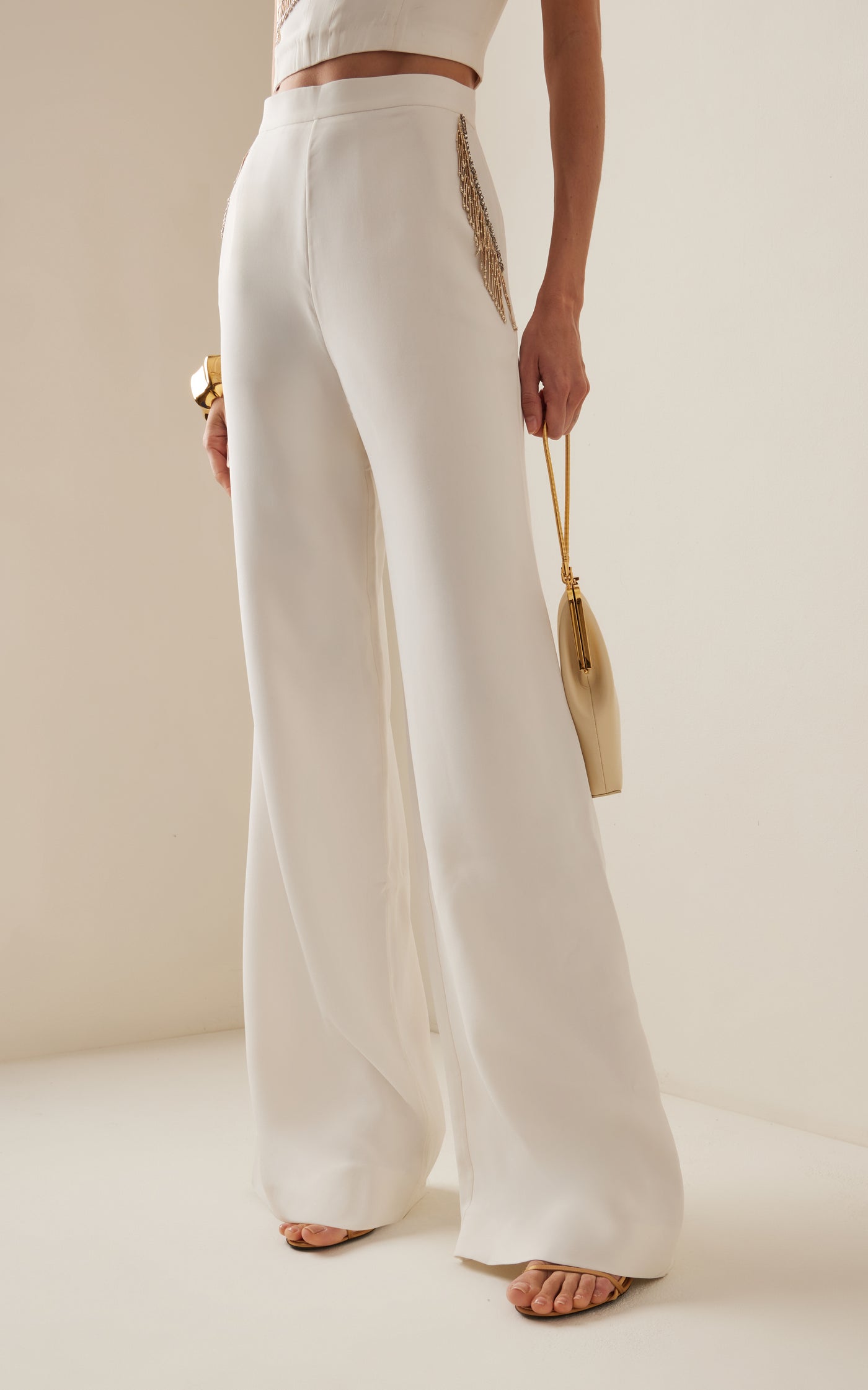 Exclusive Filante Fringed Silk Pants