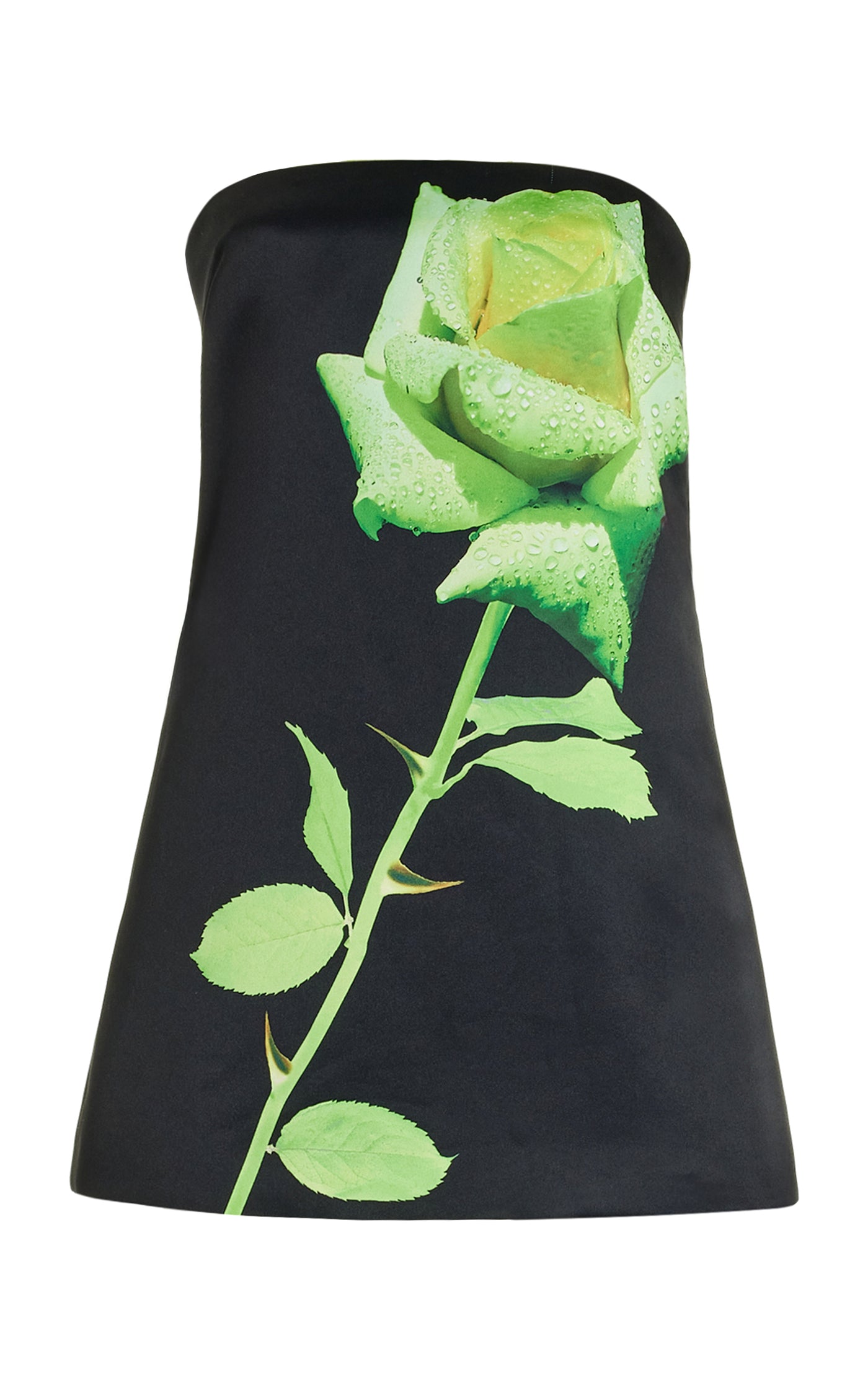 Printed Satin Mini Dress