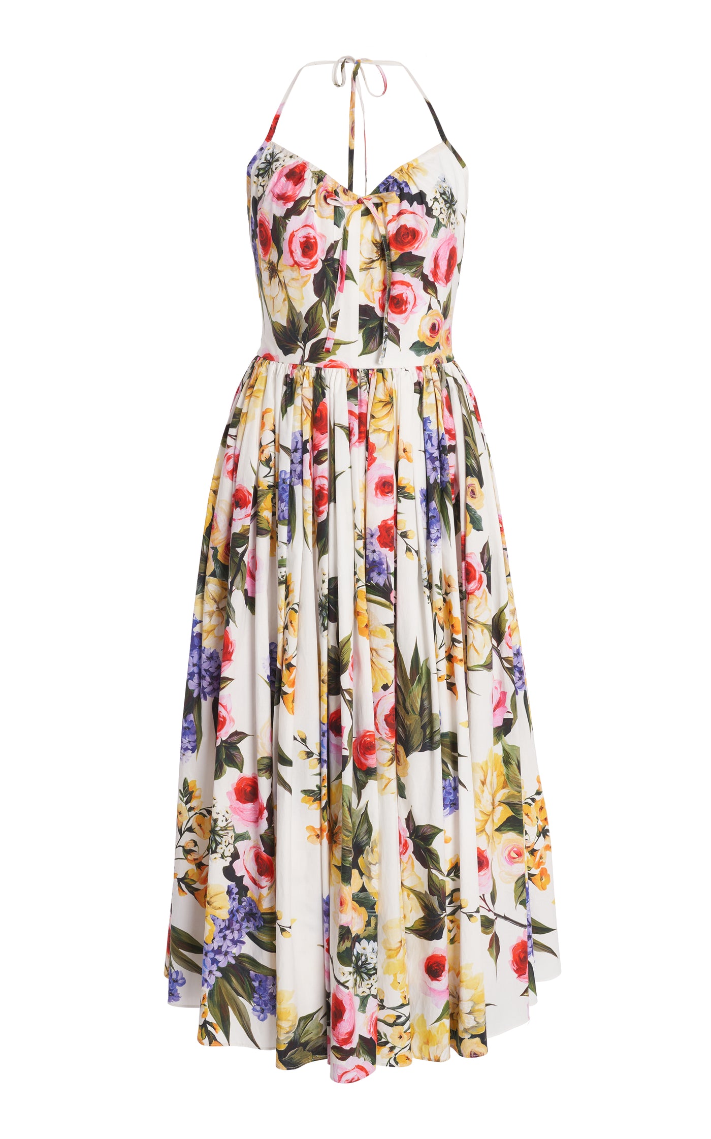 Floral Cotton Poplin Midi Dress