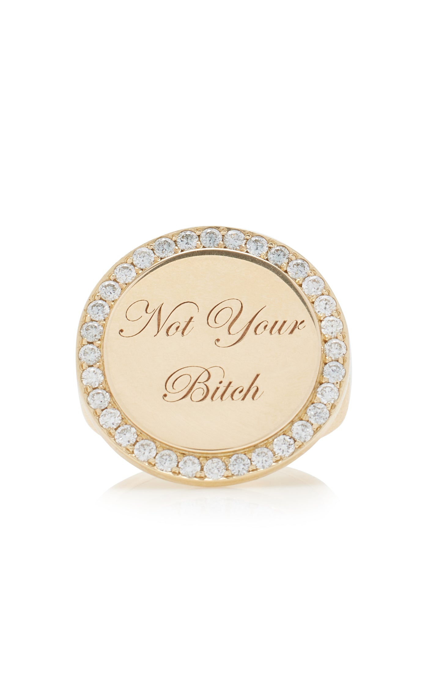 Not Your Bitch 14K Yellow Gold Diamond Ring