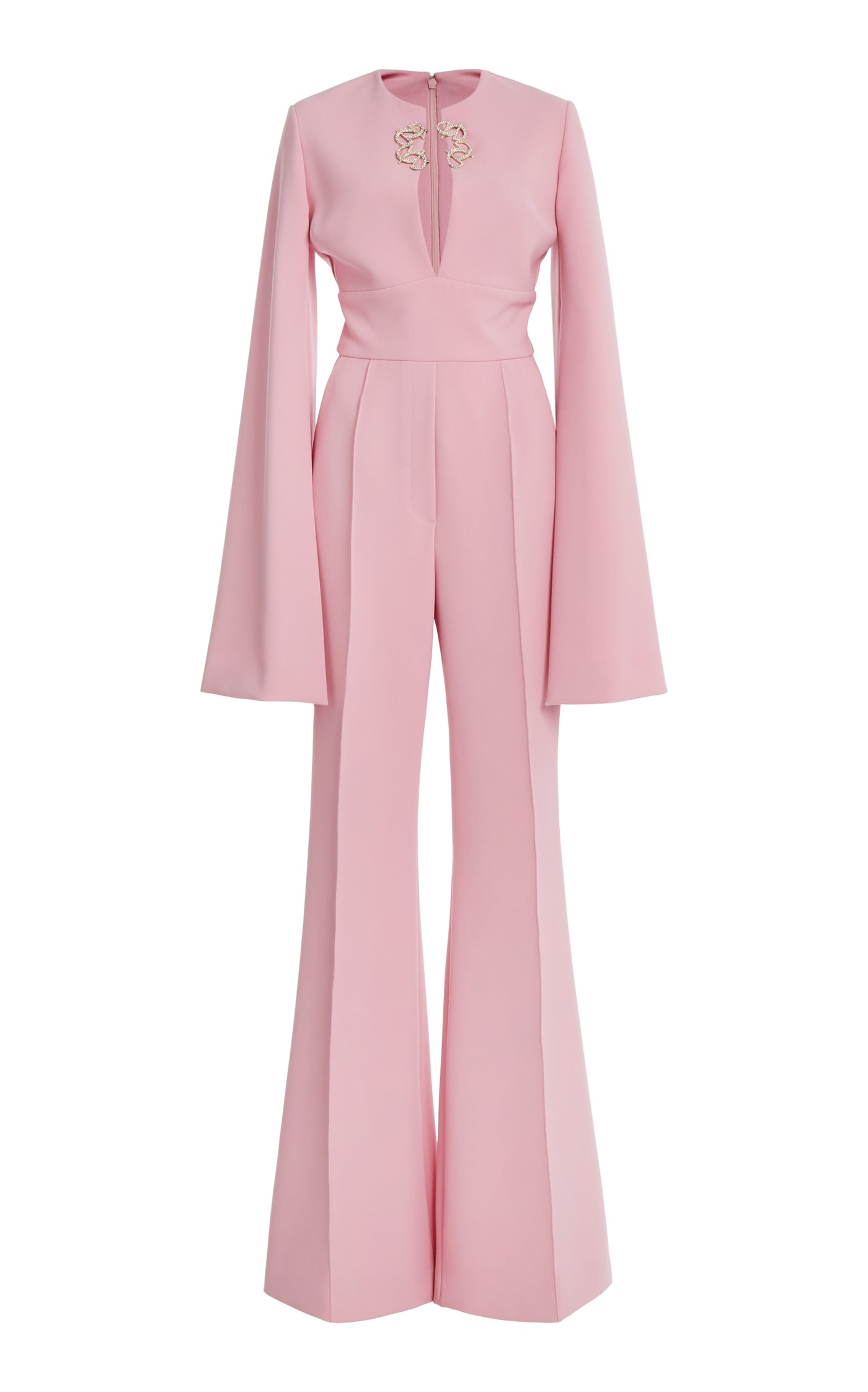 Cape-Detailed Cady Jumpsuit