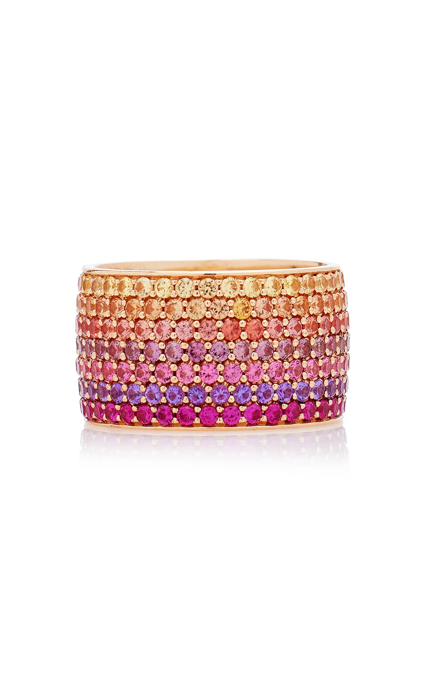 Los Angeles 18K Yellow Gold Sapphire, Apatite Ring