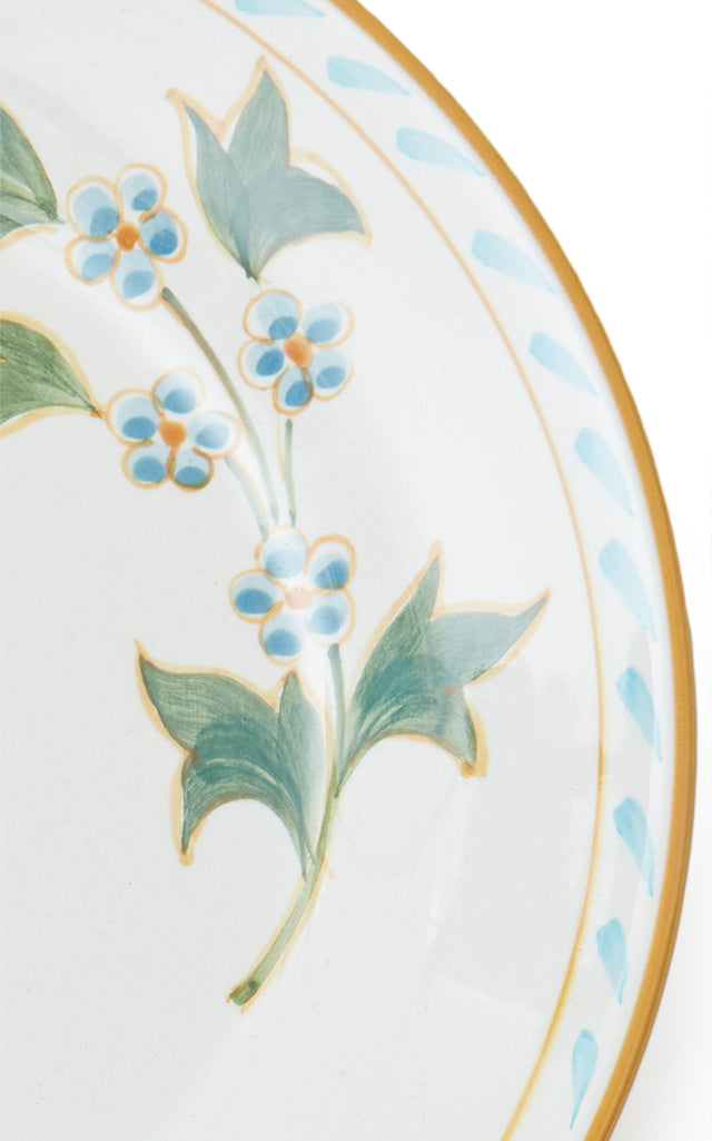 Set-of-Four Printed Ceramic Dessert Plates