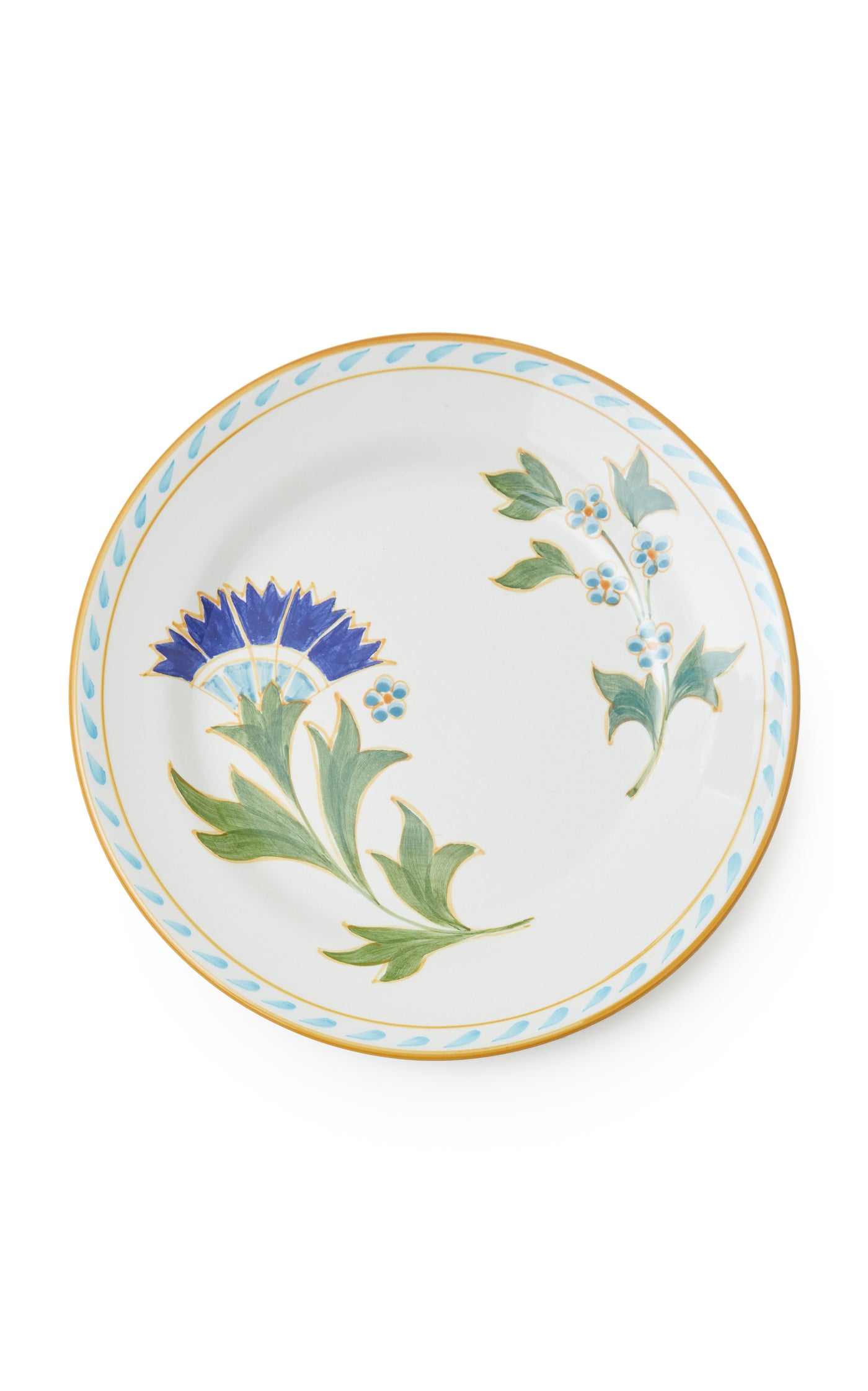 Set-of-Four Printed Ceramic Dessert Plates
