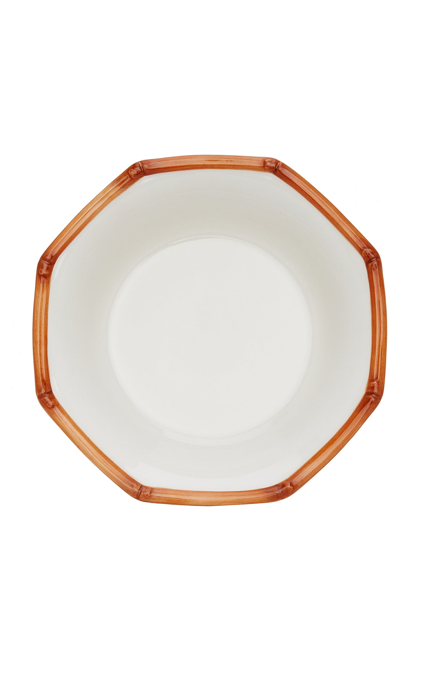 Bamboo Painted Large Ceramic Serving Bowl