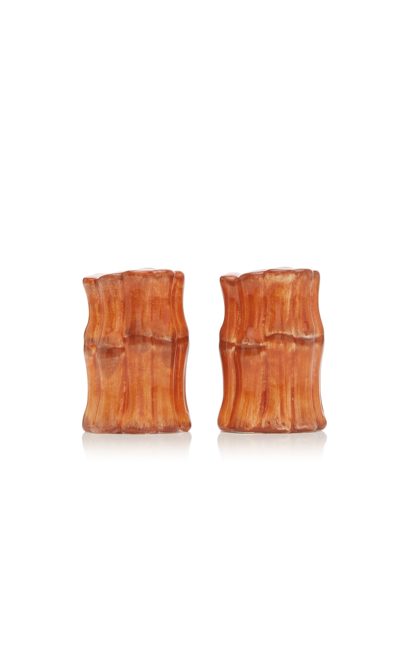 Bamboo-Painted Ceramic Salt & Pepper Shaker