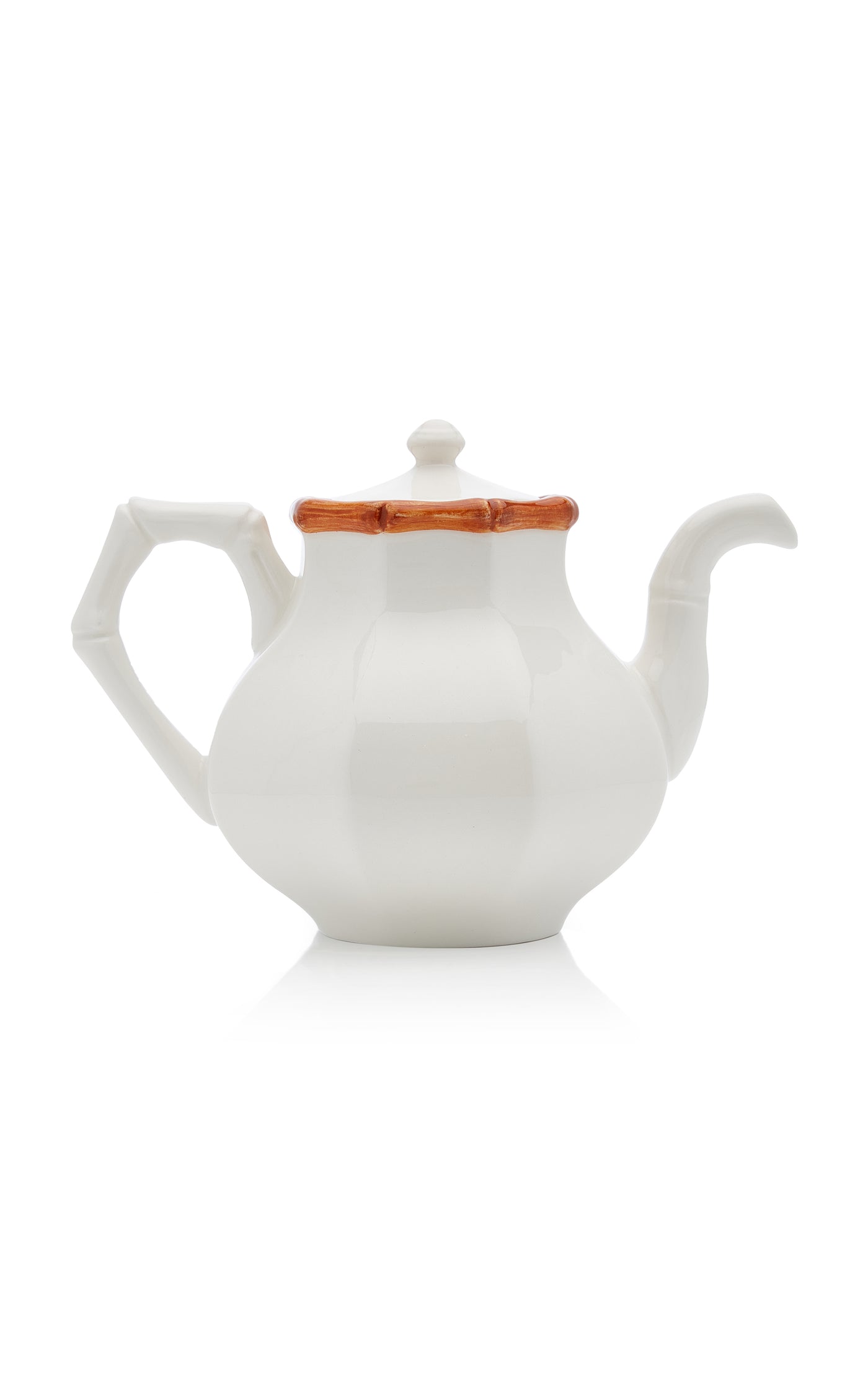 Bamboo Painted Ceramic Teapot