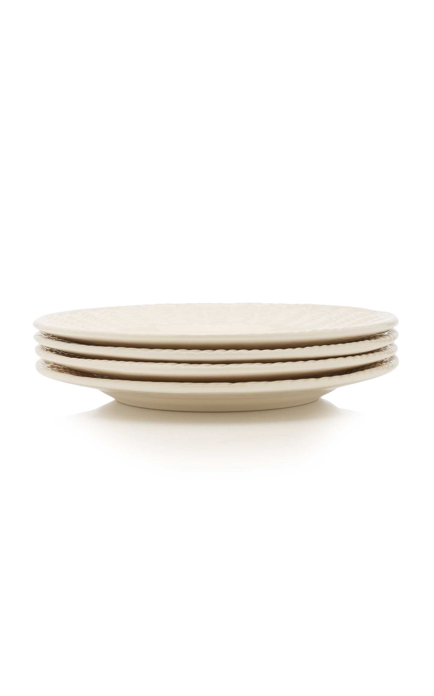 Set-Of-Four Hand-Painted Ceramic Salad Plates