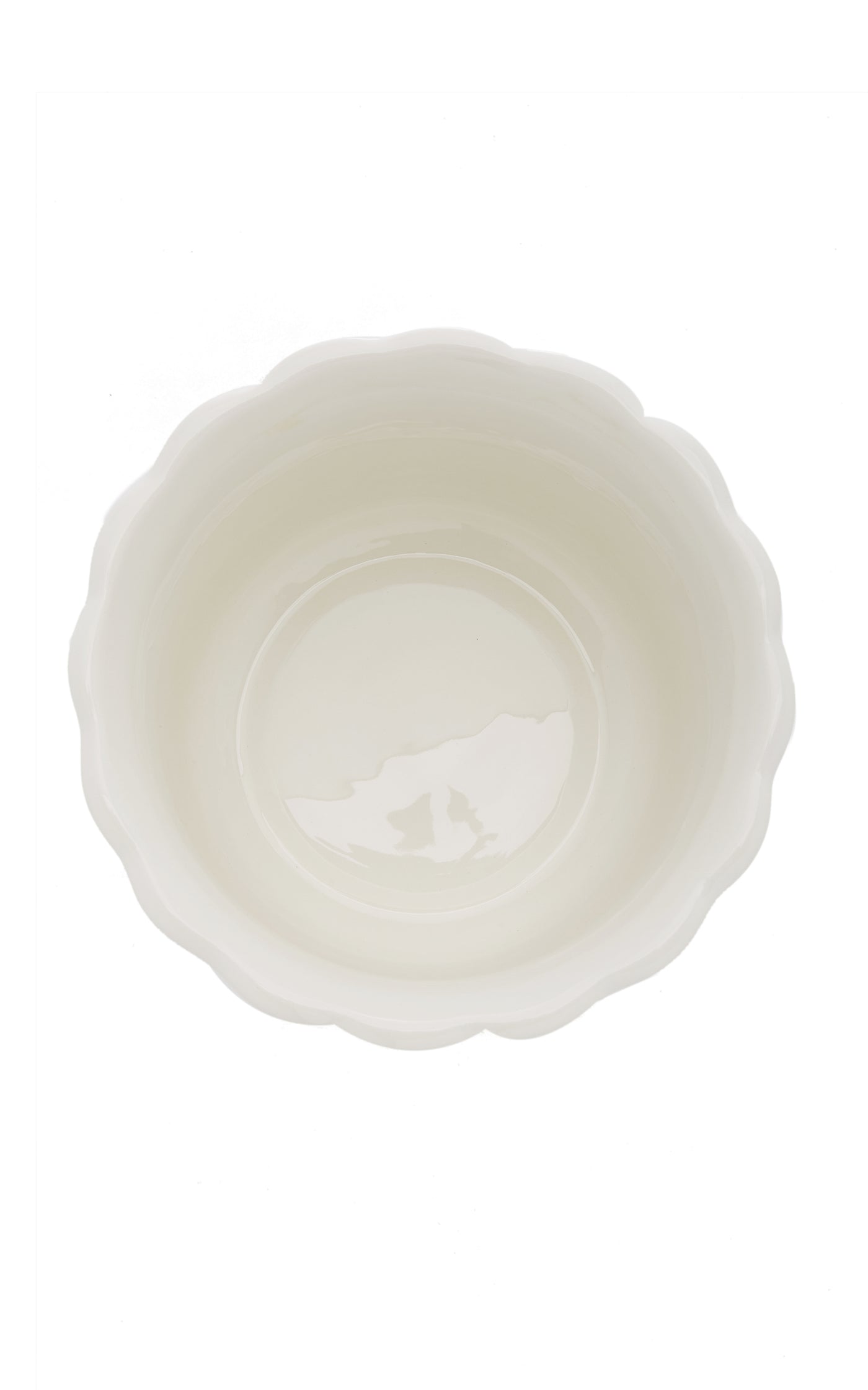 Scalloped Ceramic Wicker Cachepot