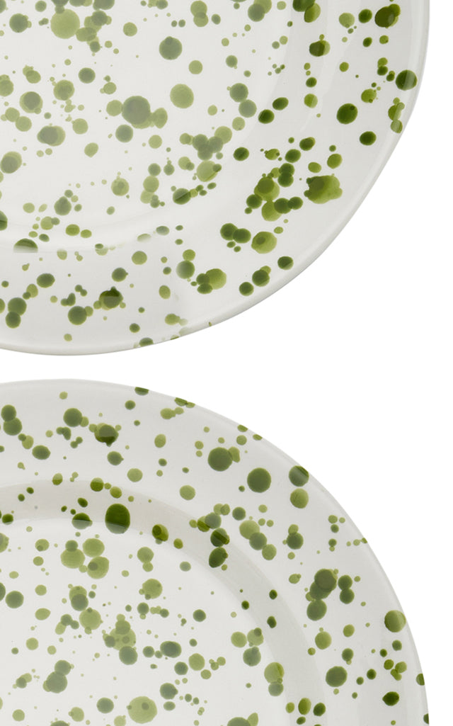 Set-Of-Four Painted Ceramic Dessert Plates