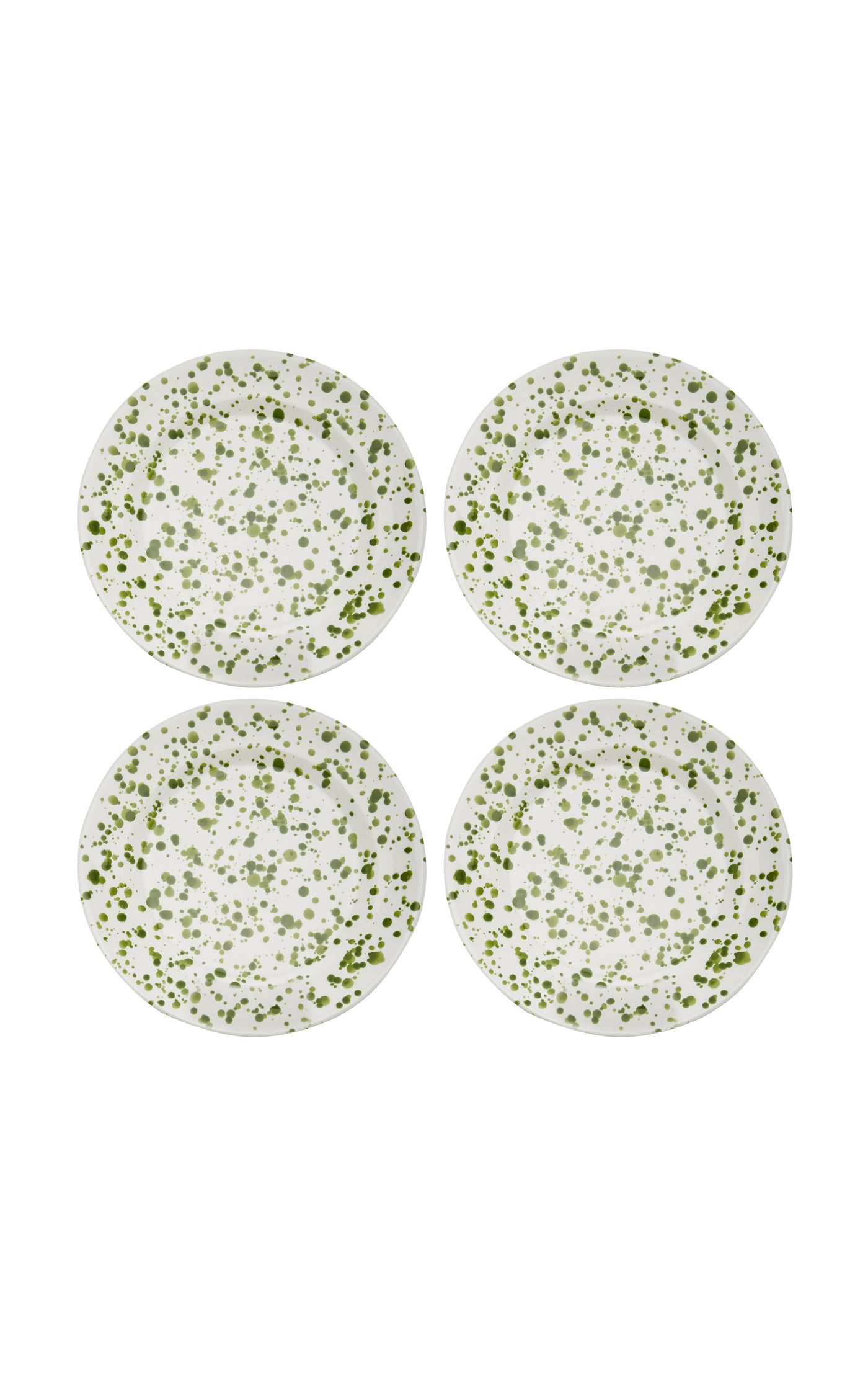 Set-Of-Four Painted Ceramic Dessert Plates