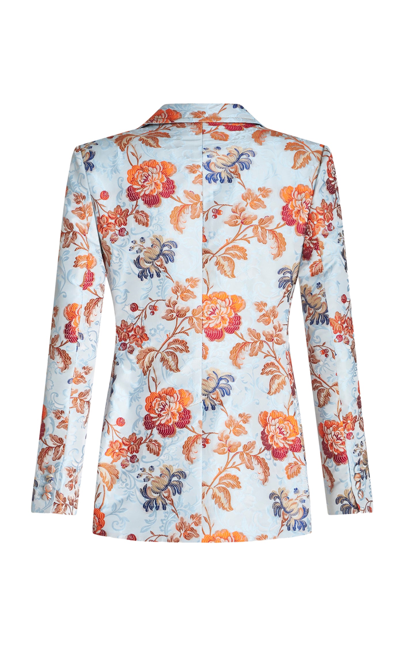 Tailored Floral-Jacquard Blazer