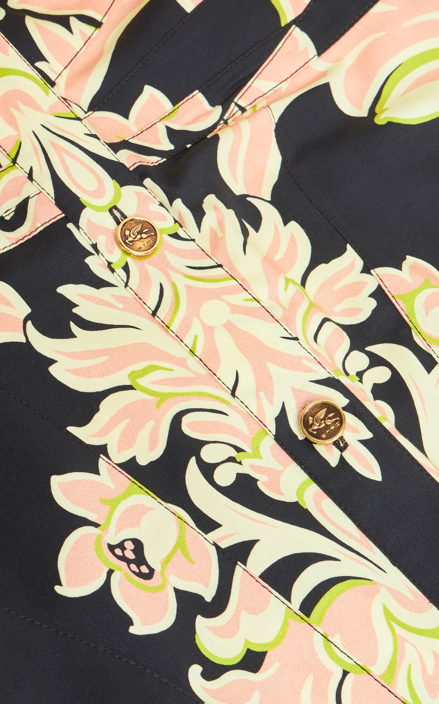 Floral Stretch-Cotton Maxi Shirt Dress