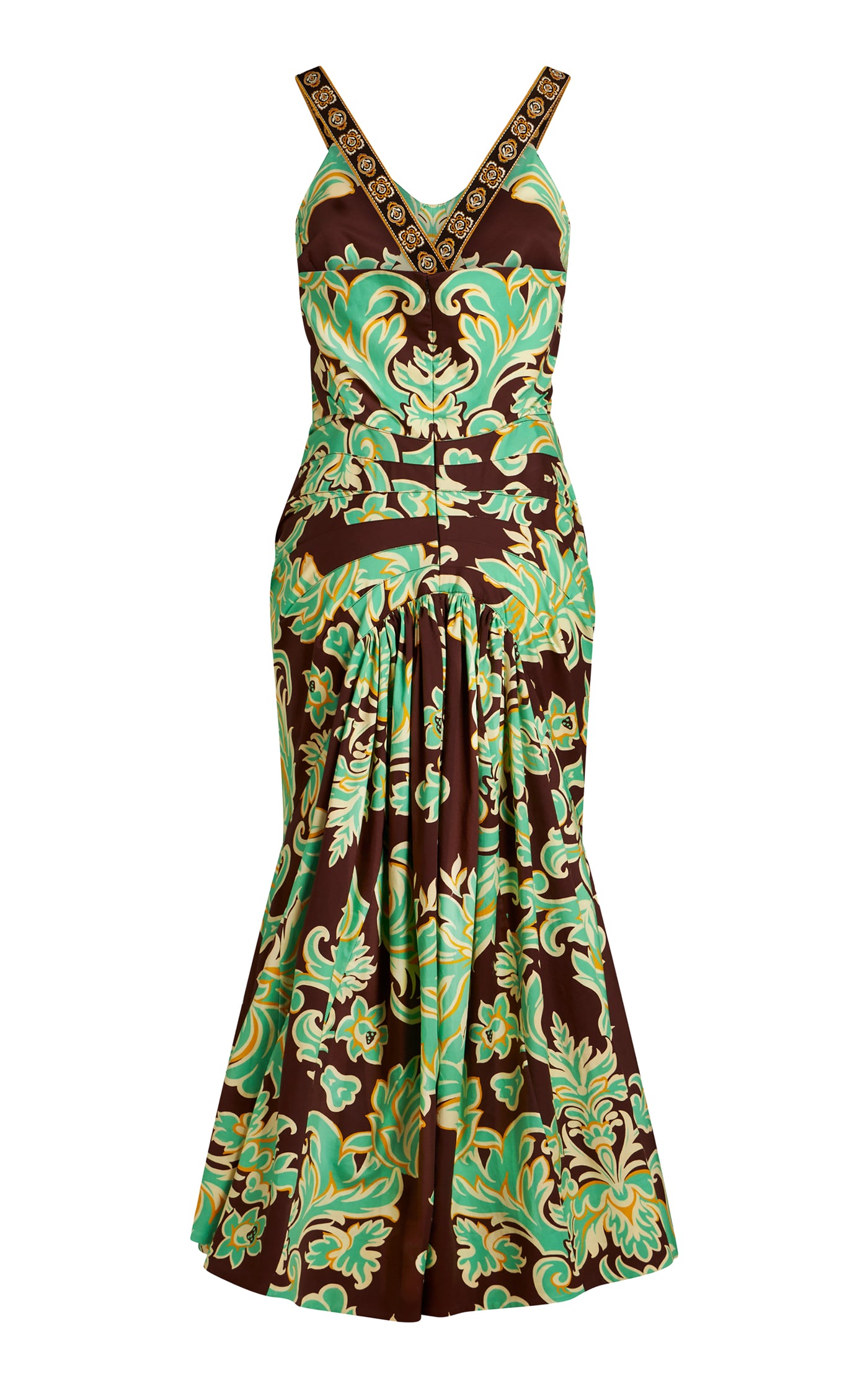 Printed Stretch-Cotton Midi Dress
