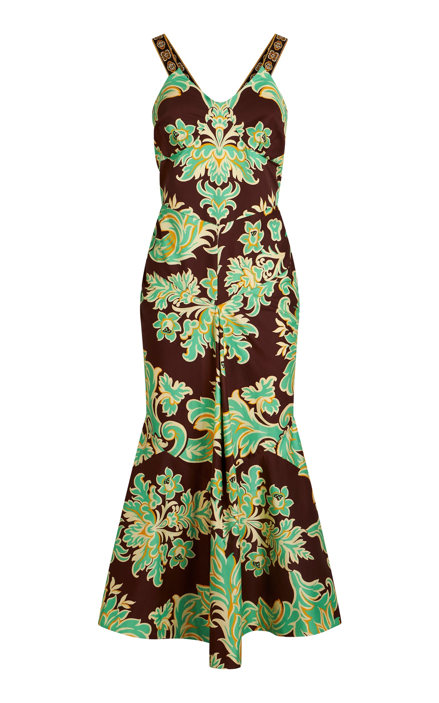 Printed Stretch-Cotton Midi Dress