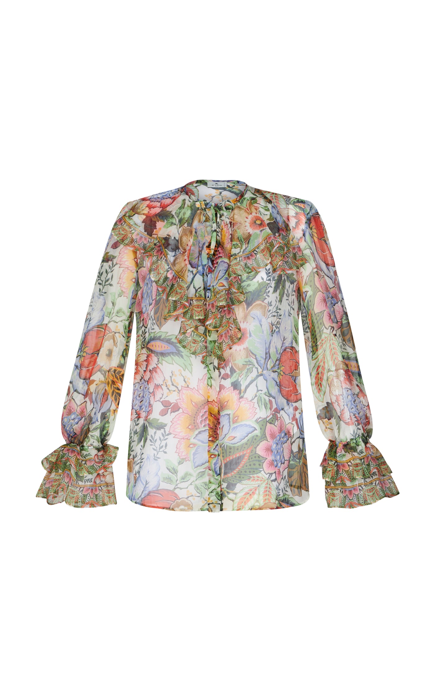 Ruffled Silk Shirt