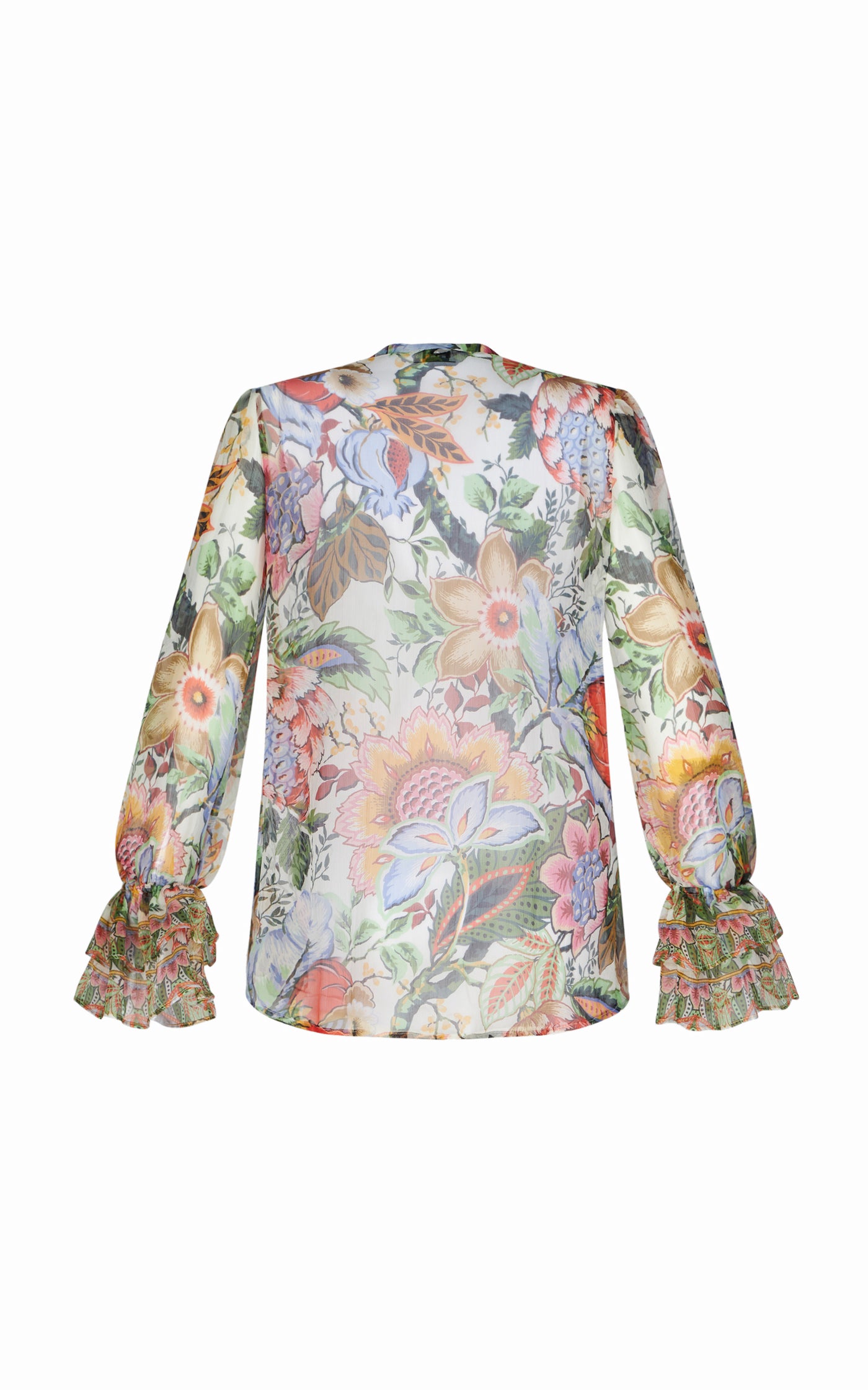 Ruffled Silk Shirt