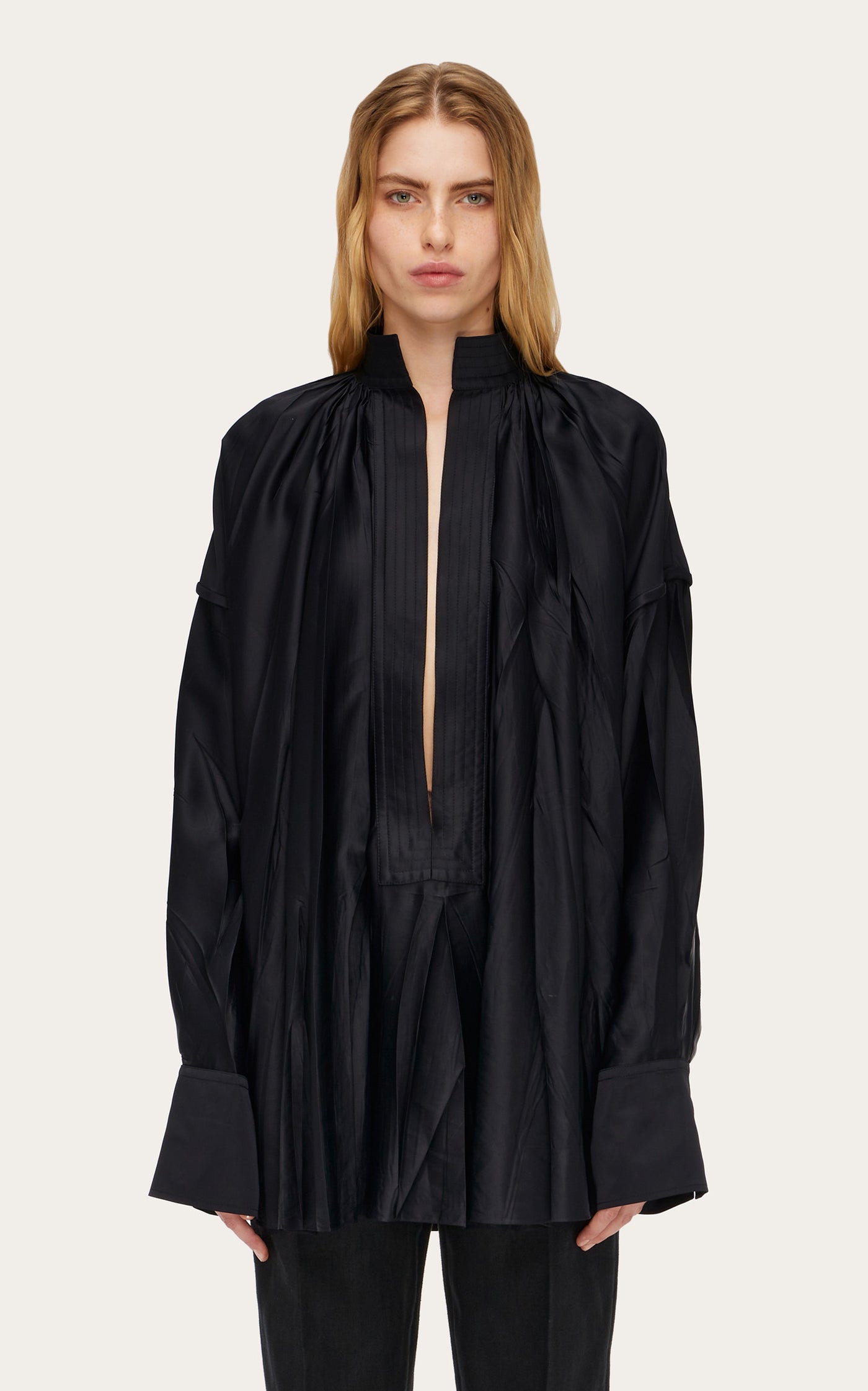 Oversized Satin Top